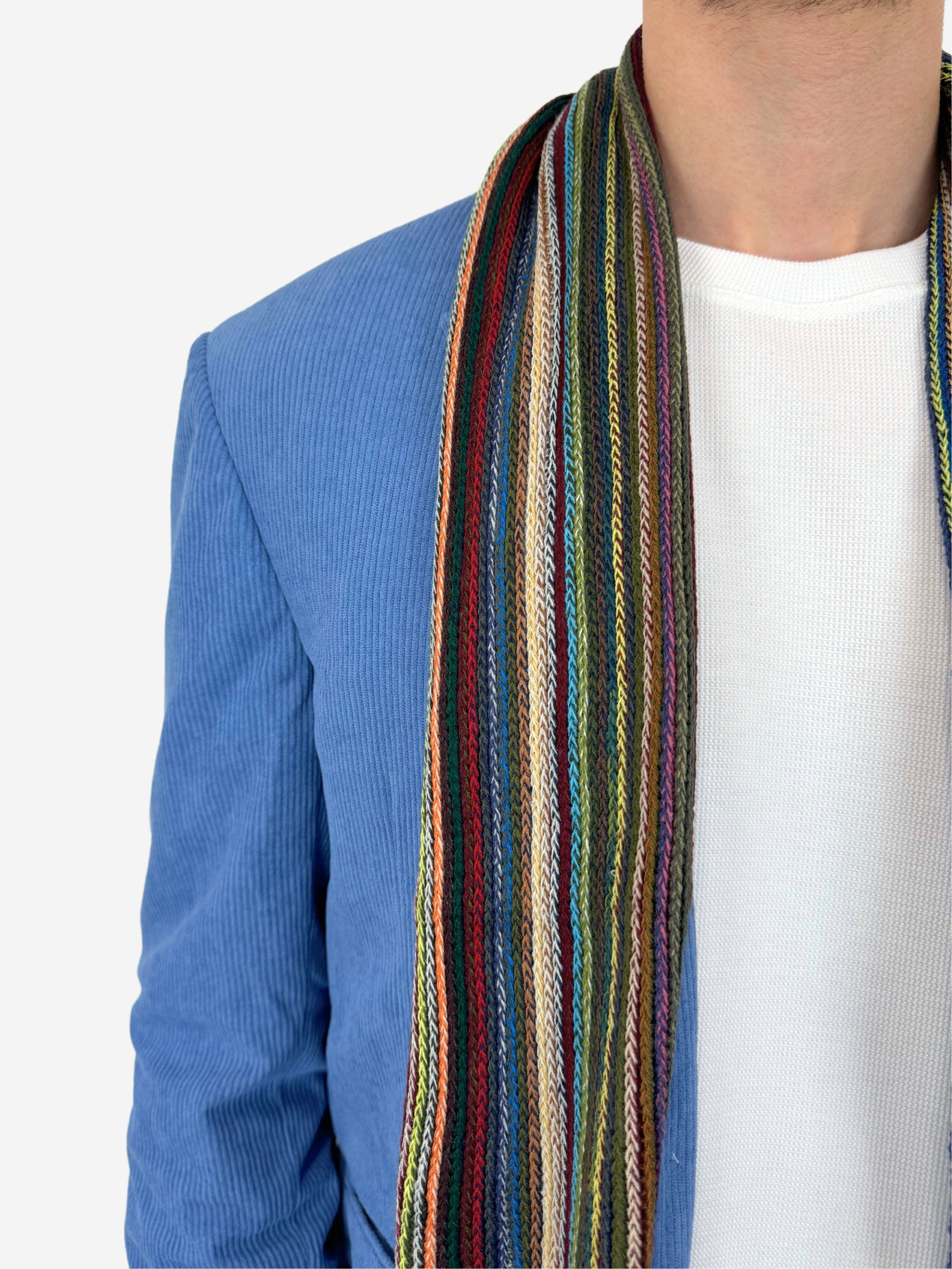 Striped Scarf - Multi Brown