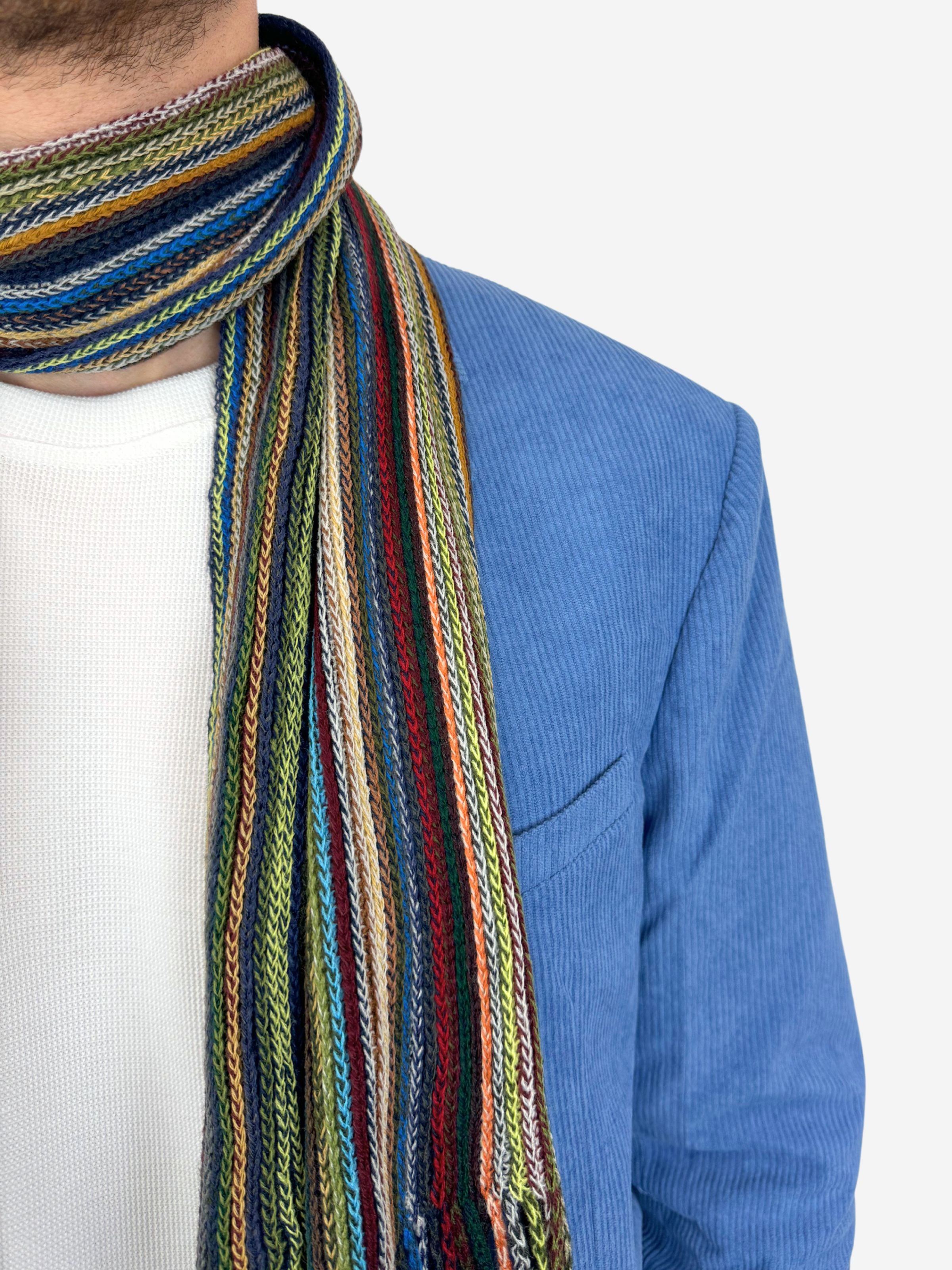 Striped Scarf - Multi Brown