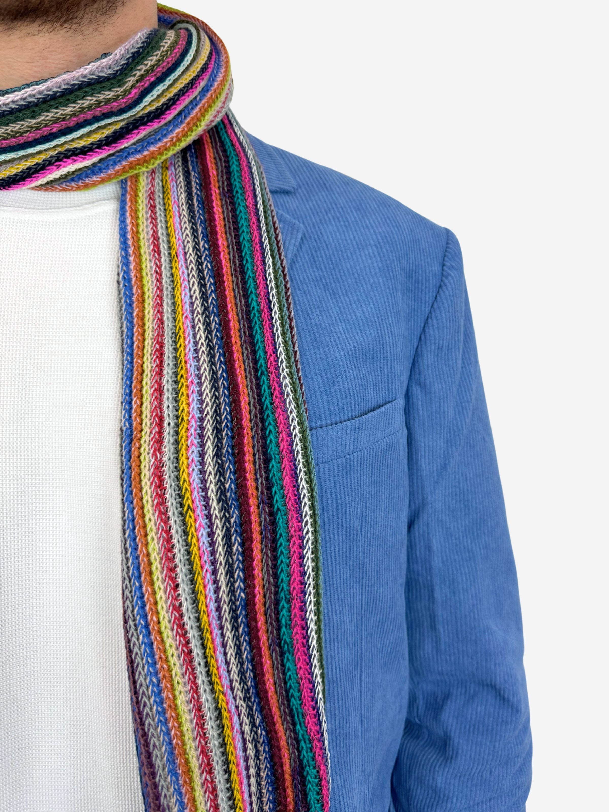 Striped Scarf - Multi Pink