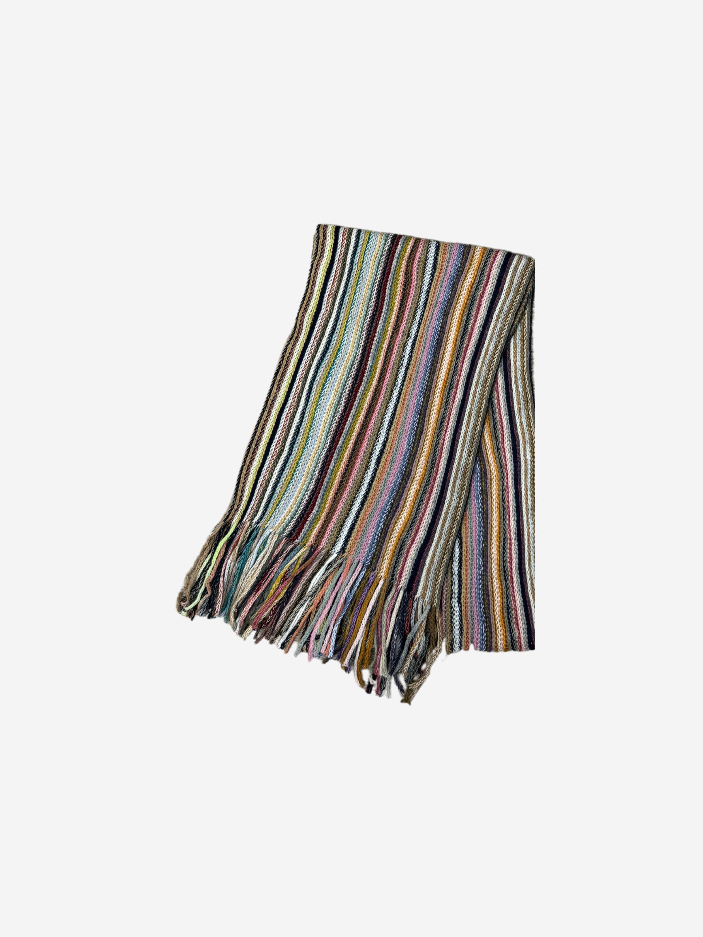 Striped Scarf - Multi Cream