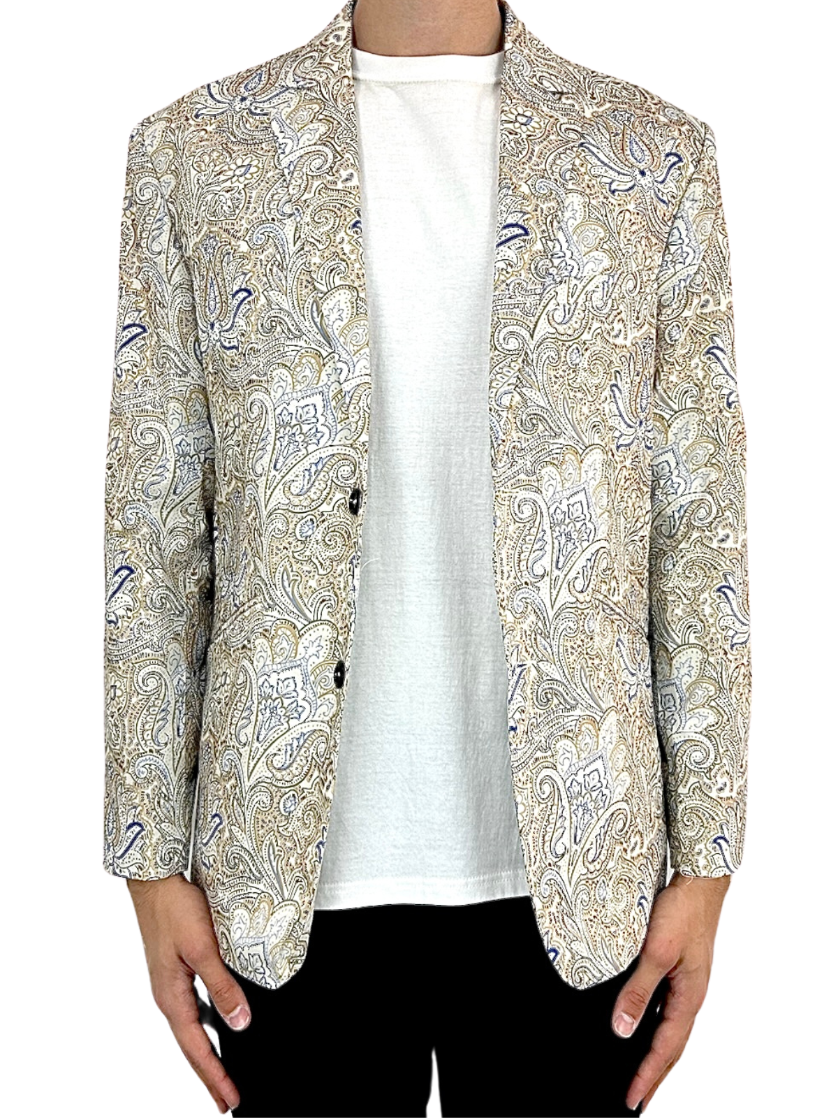 Fox Paisley Cotton Jacket - Beige