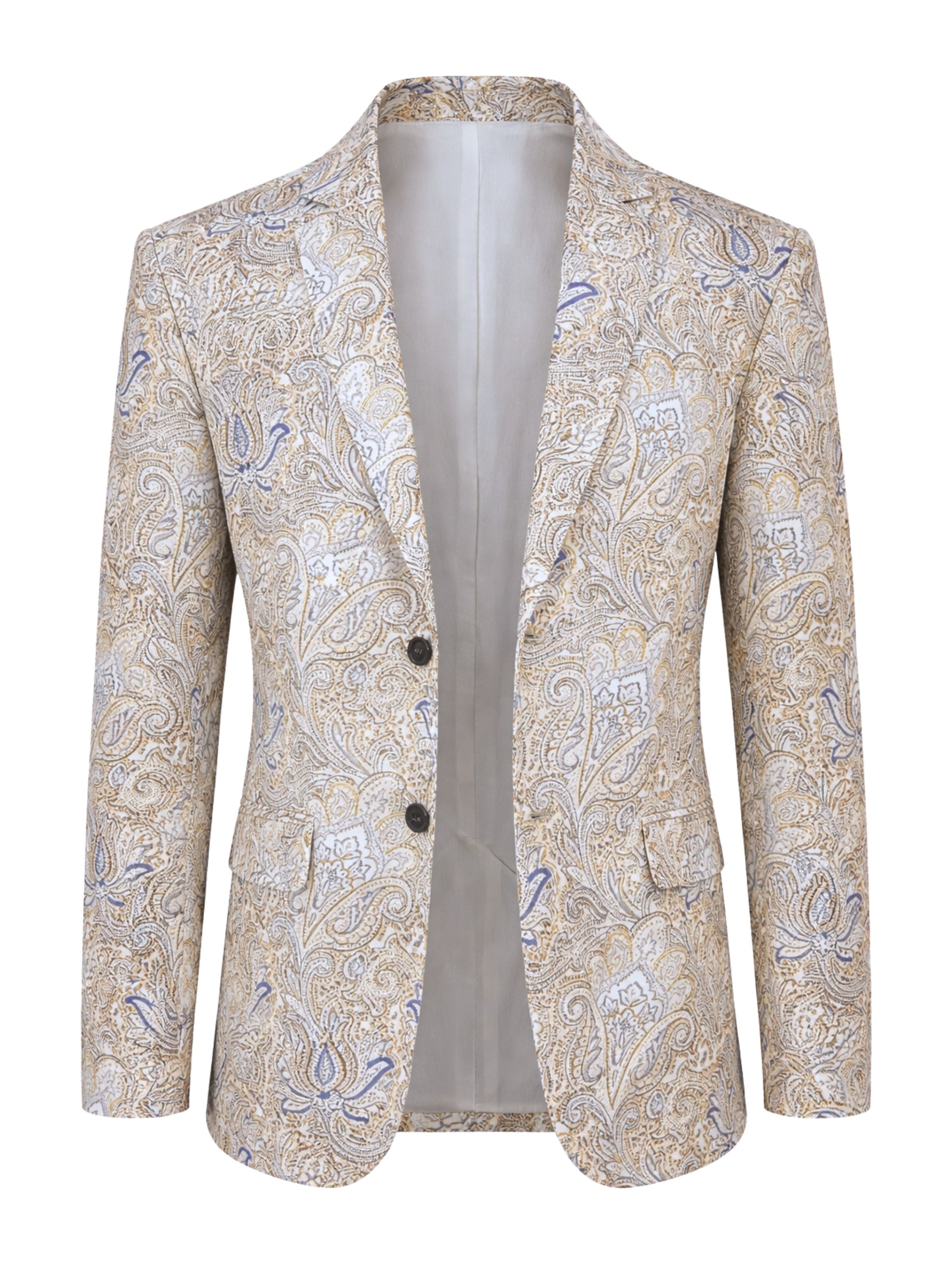 Fox Paisley Cotton Jacket - Beige