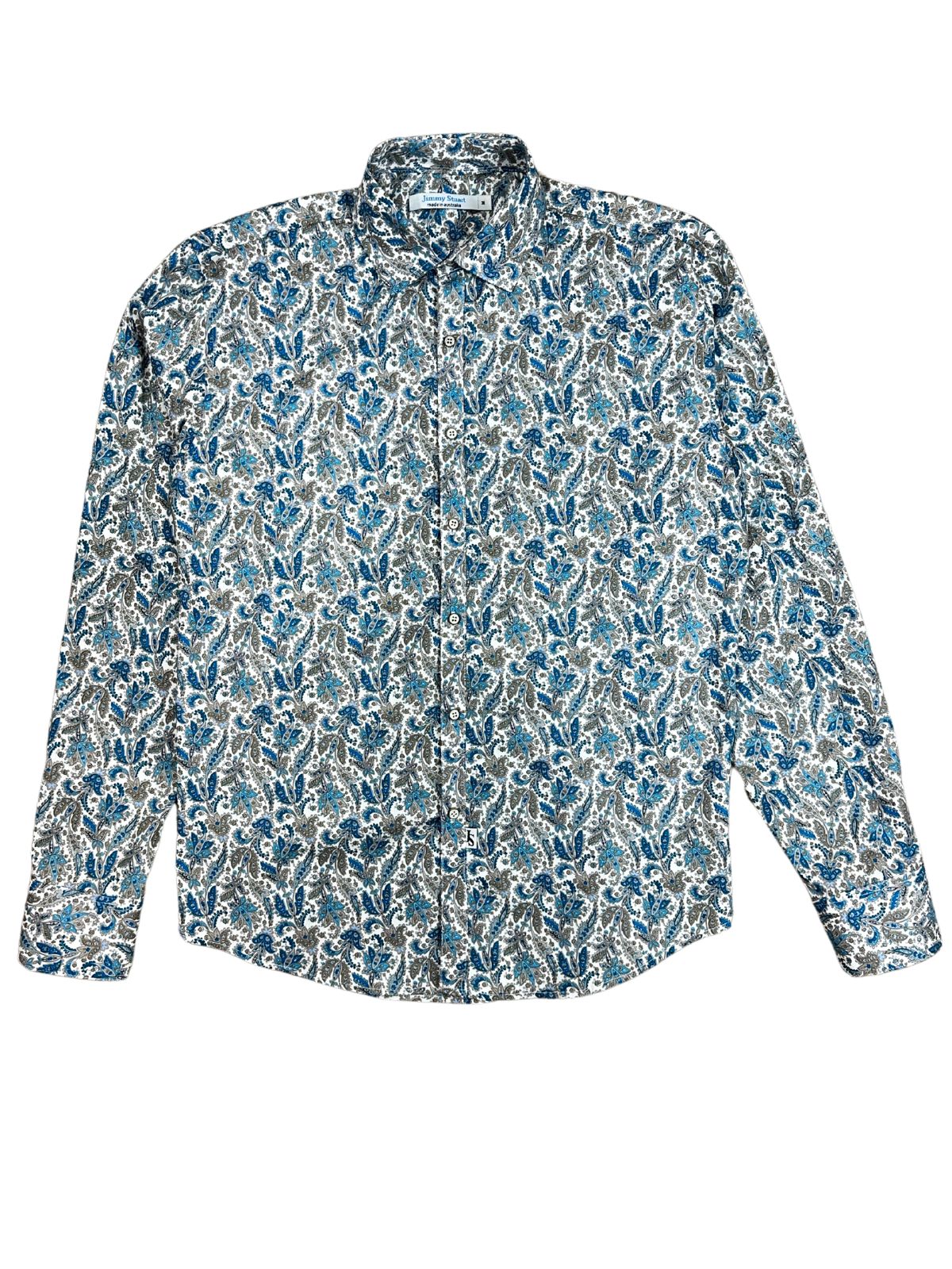 Freedom Paisley Cotton L/S Shirt - Blue