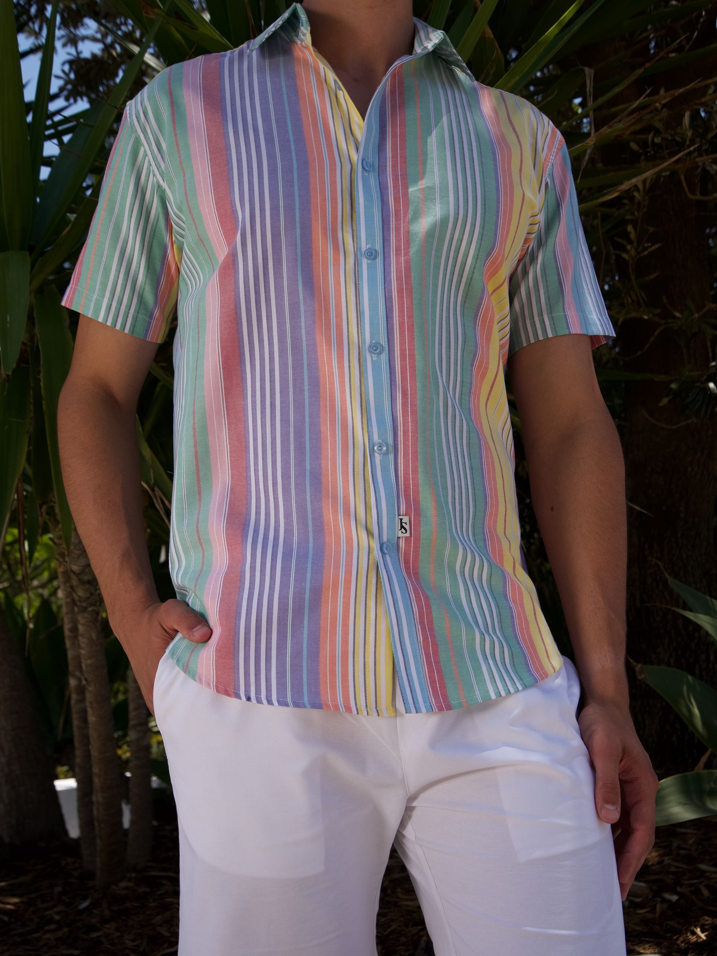 Fruit Loops Stripe Cotton S/S Shirt - Multi