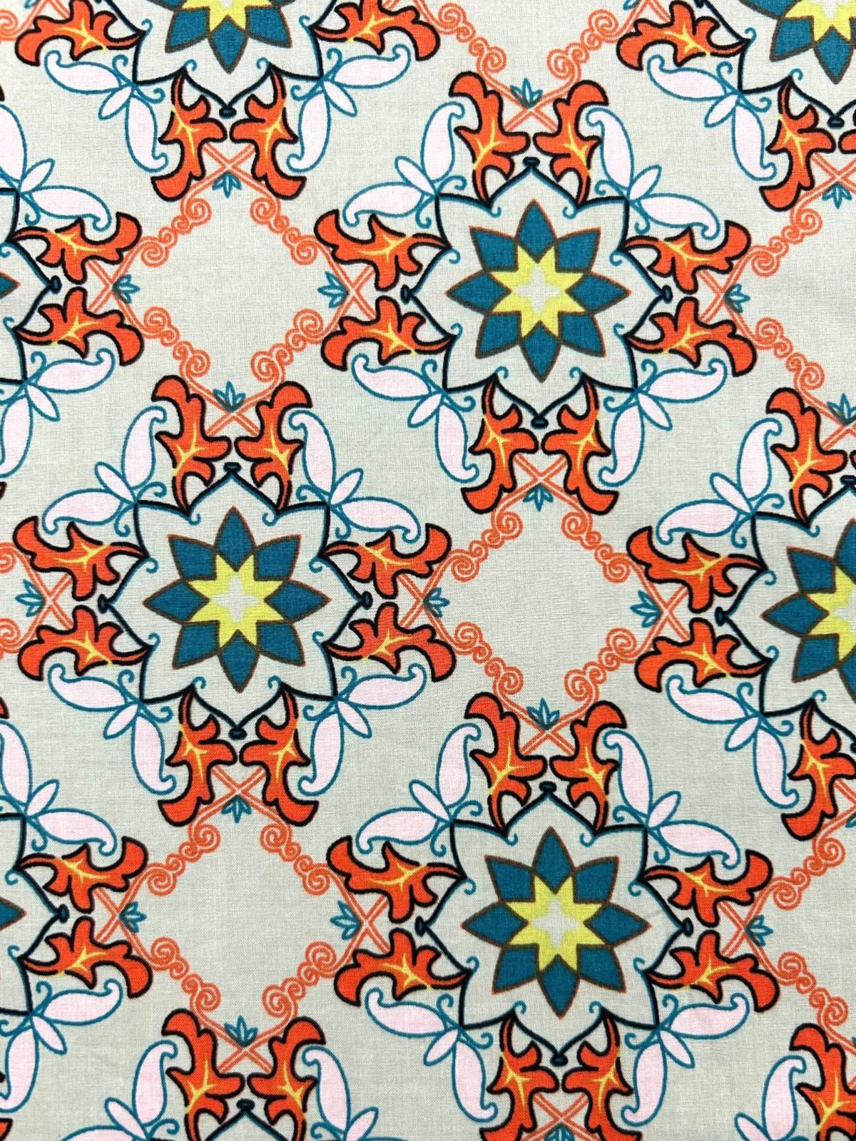 Gremlin Abstract Cotton L/S Shirt - Green/Orange