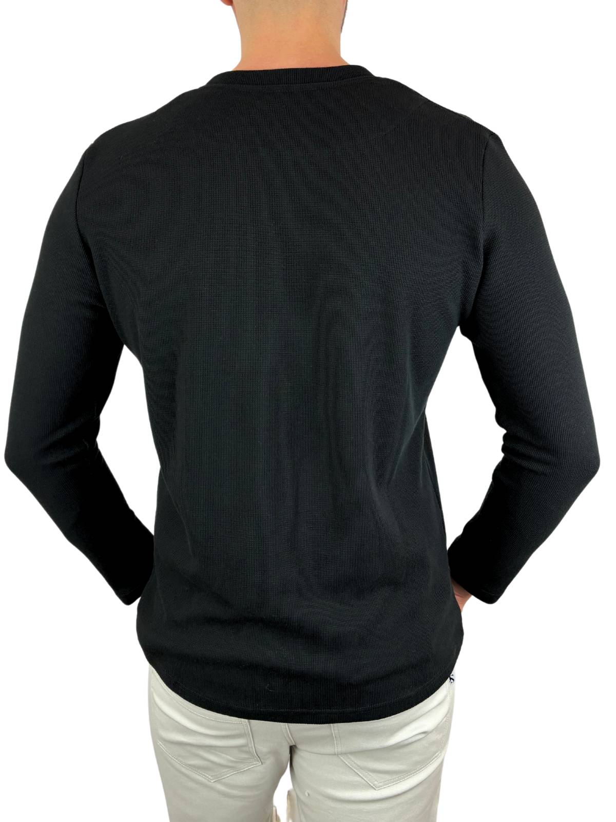 Black Waffle L/S Tee