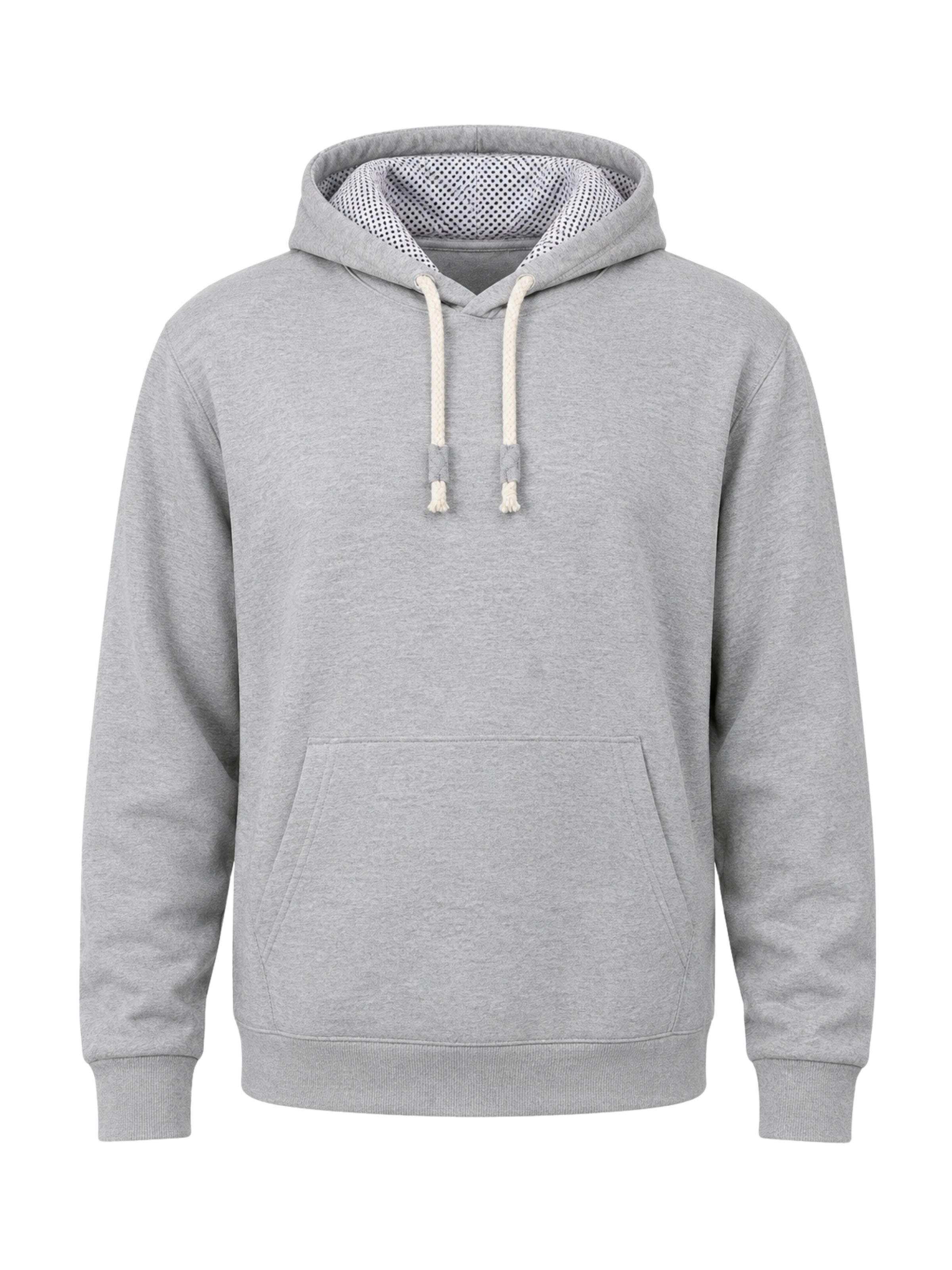 Grey Cotton Hoodie