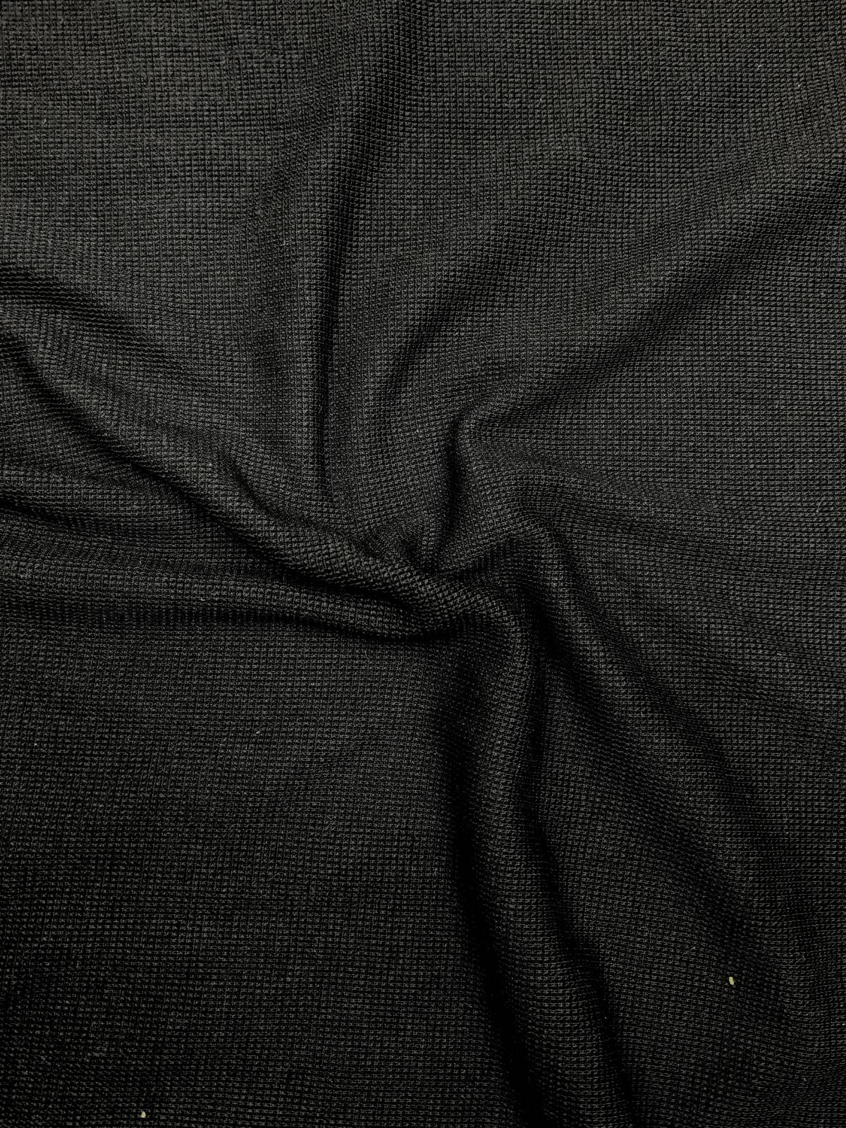 Black Waffle L/S Tee