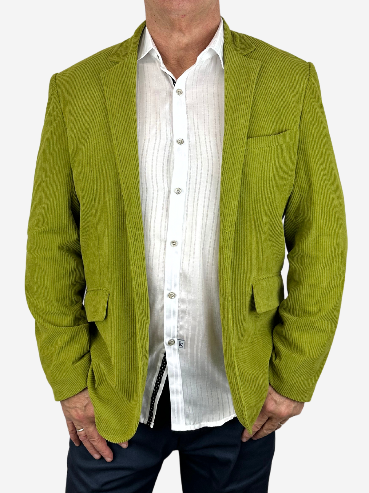 Polar Plain Sheer Cotton L/S Mens Shirt - White