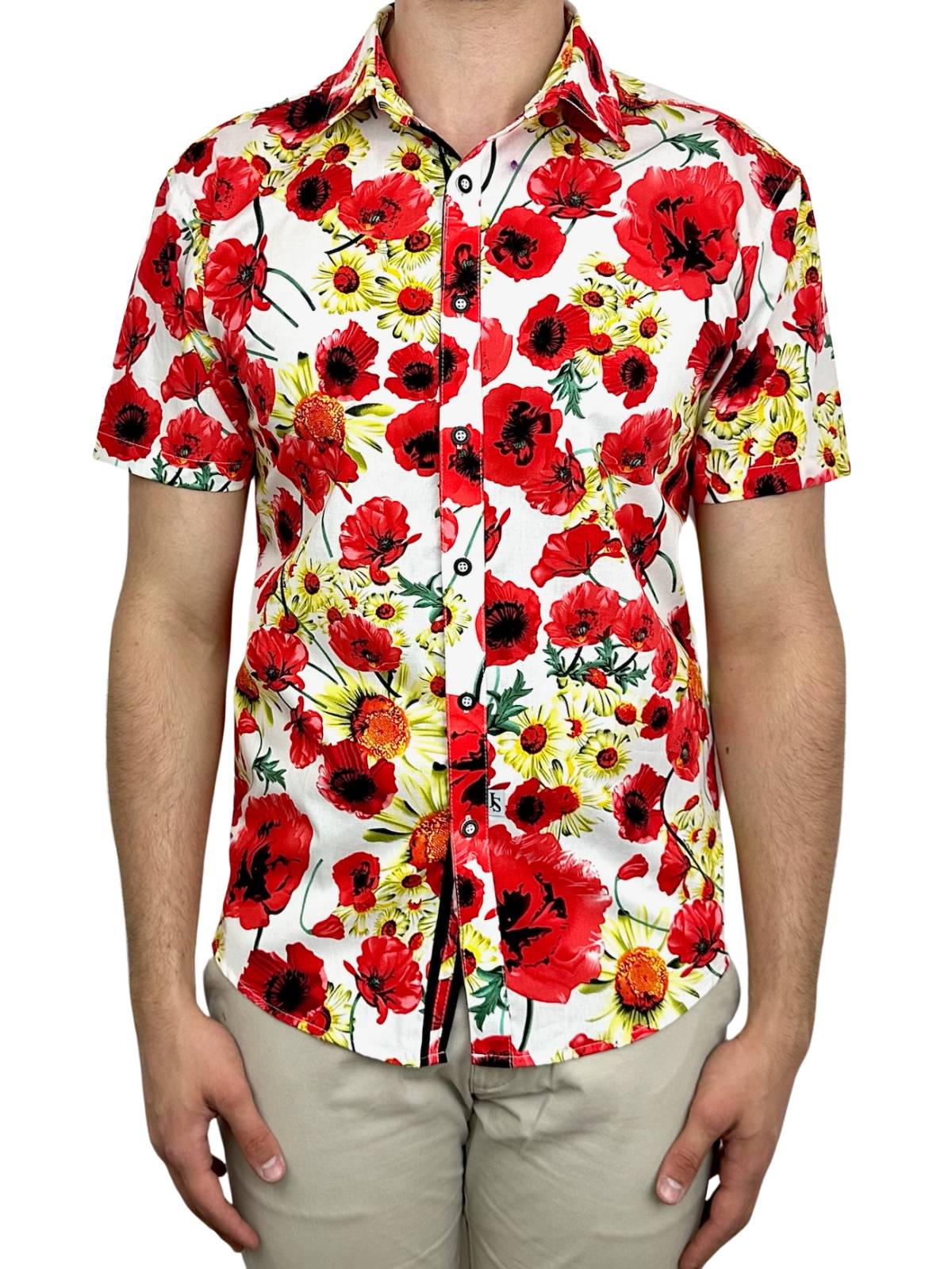 Heroine Floral Cotton S/S Shirt - Red