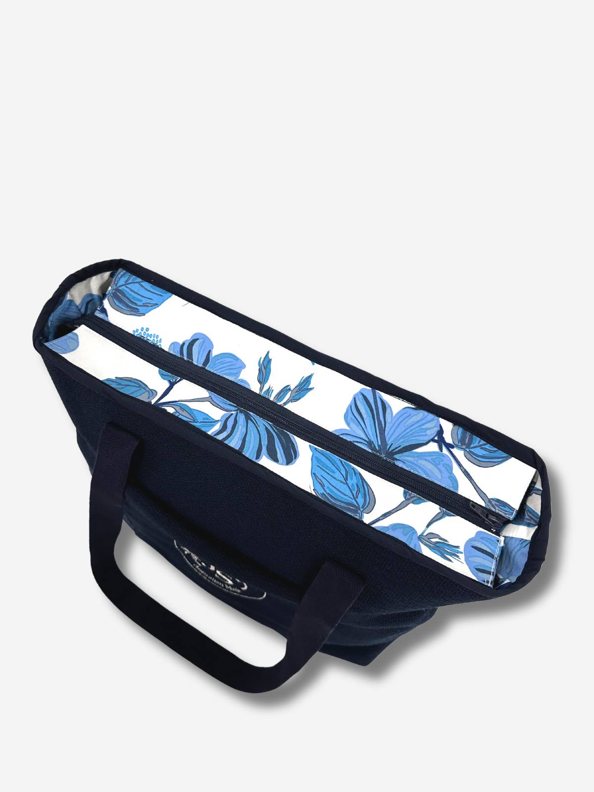 Holiday Hawaiian Cotton Tote Bag - Navy