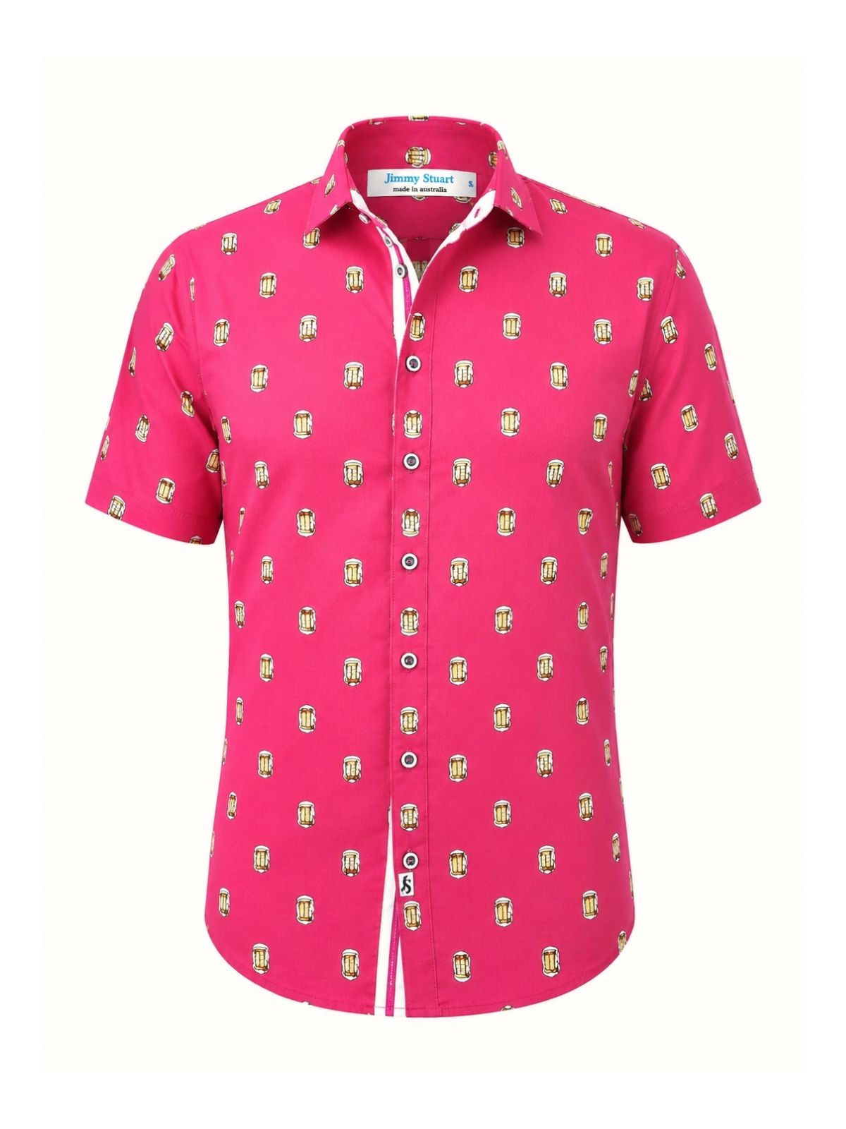 Hotcakes Abstract Cotton S/S Shirt - Pink