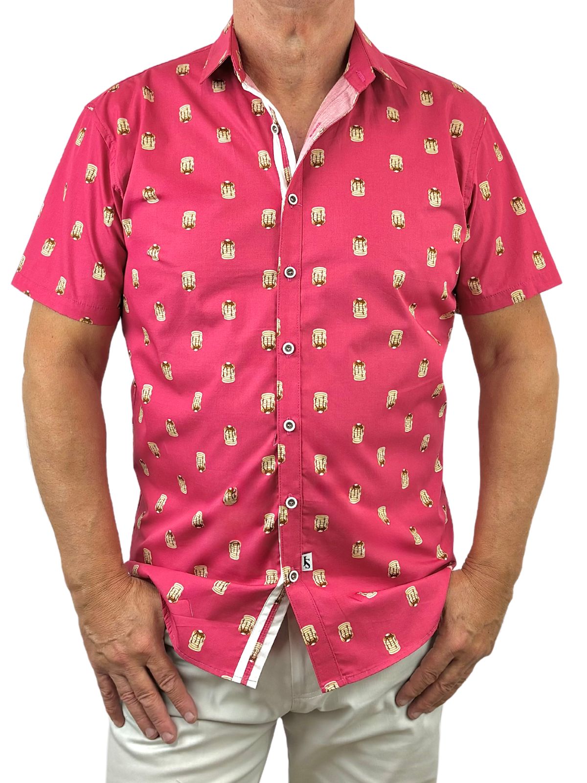 Hotcakes Abstract Cotton S/S Shirt - Pink