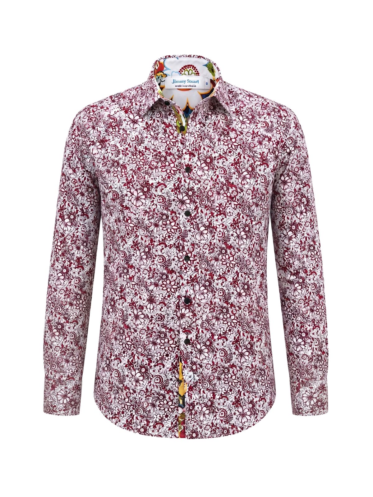 Hyde Floral Cotton L/S Shirt - Red