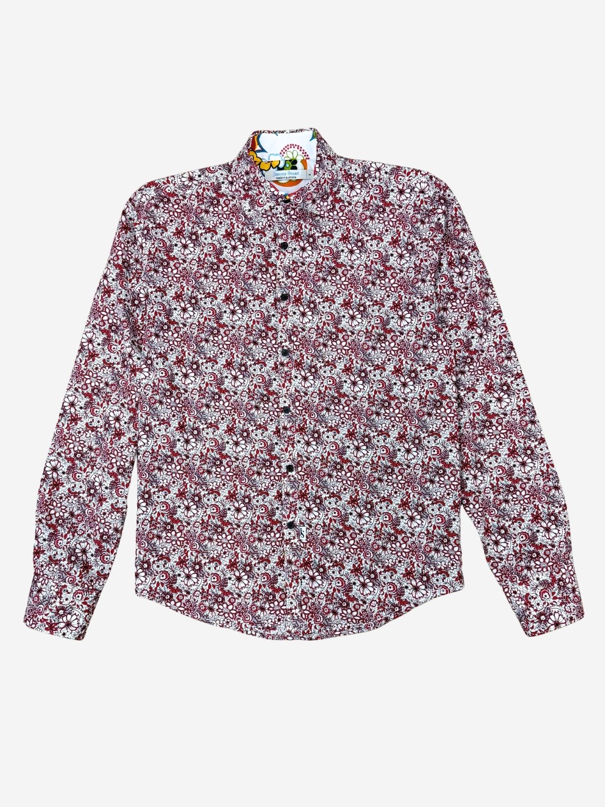 Hyde Floral Cotton L/S Shirt - Red