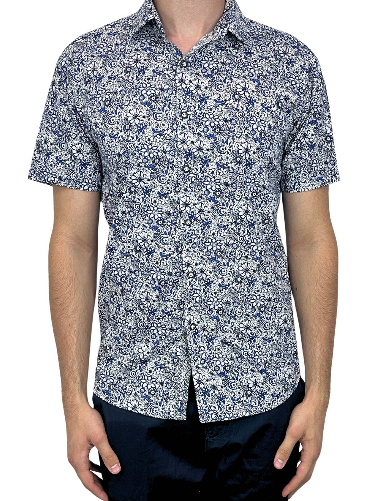 Hyde Floral Cotton Big Mens S/S Shirt