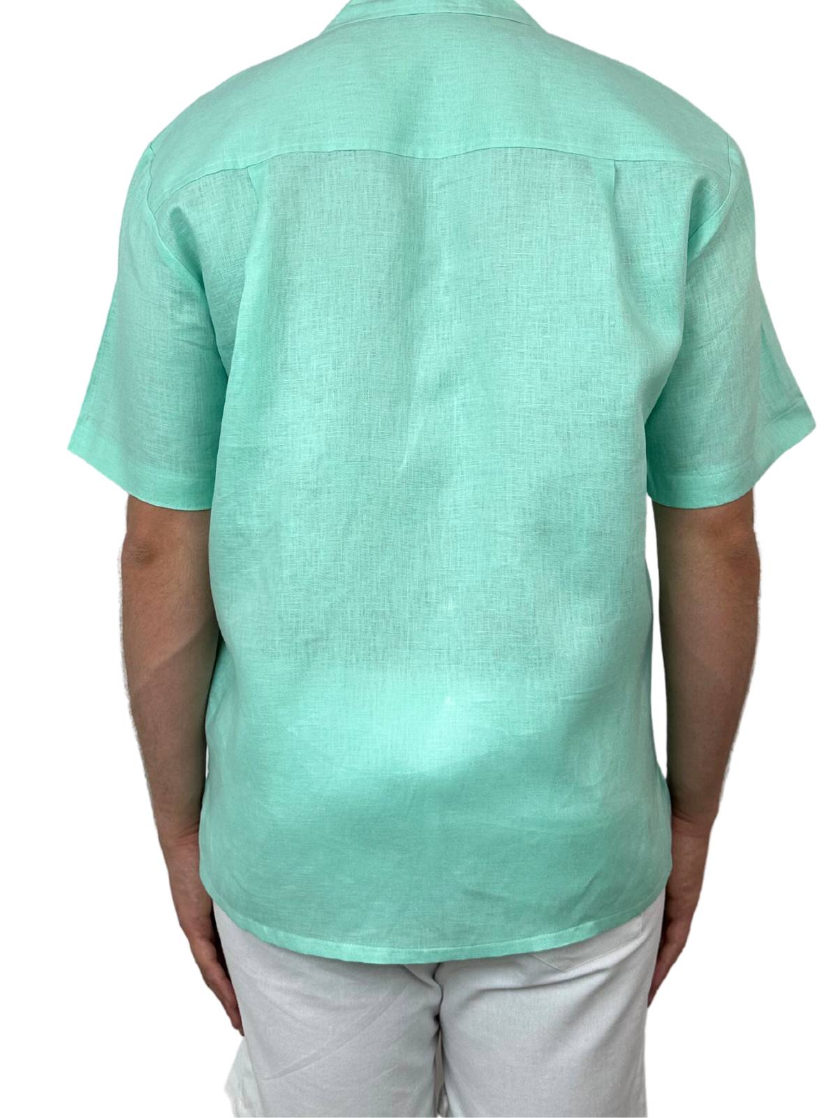 Byron Bay Ice Blue Linen S/S Shirt