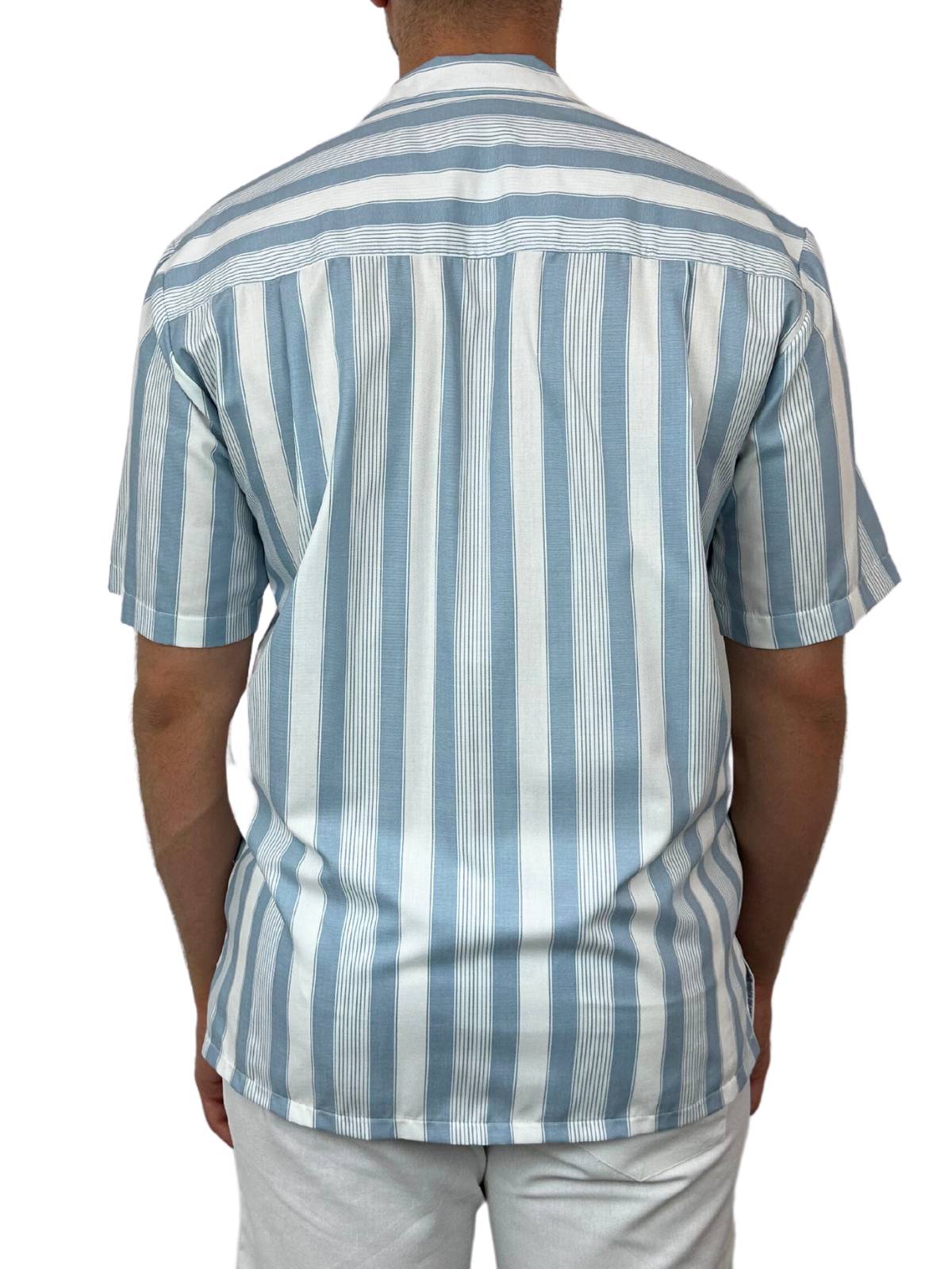 Jake Stripe Rayon S/S Big Mens Shirt