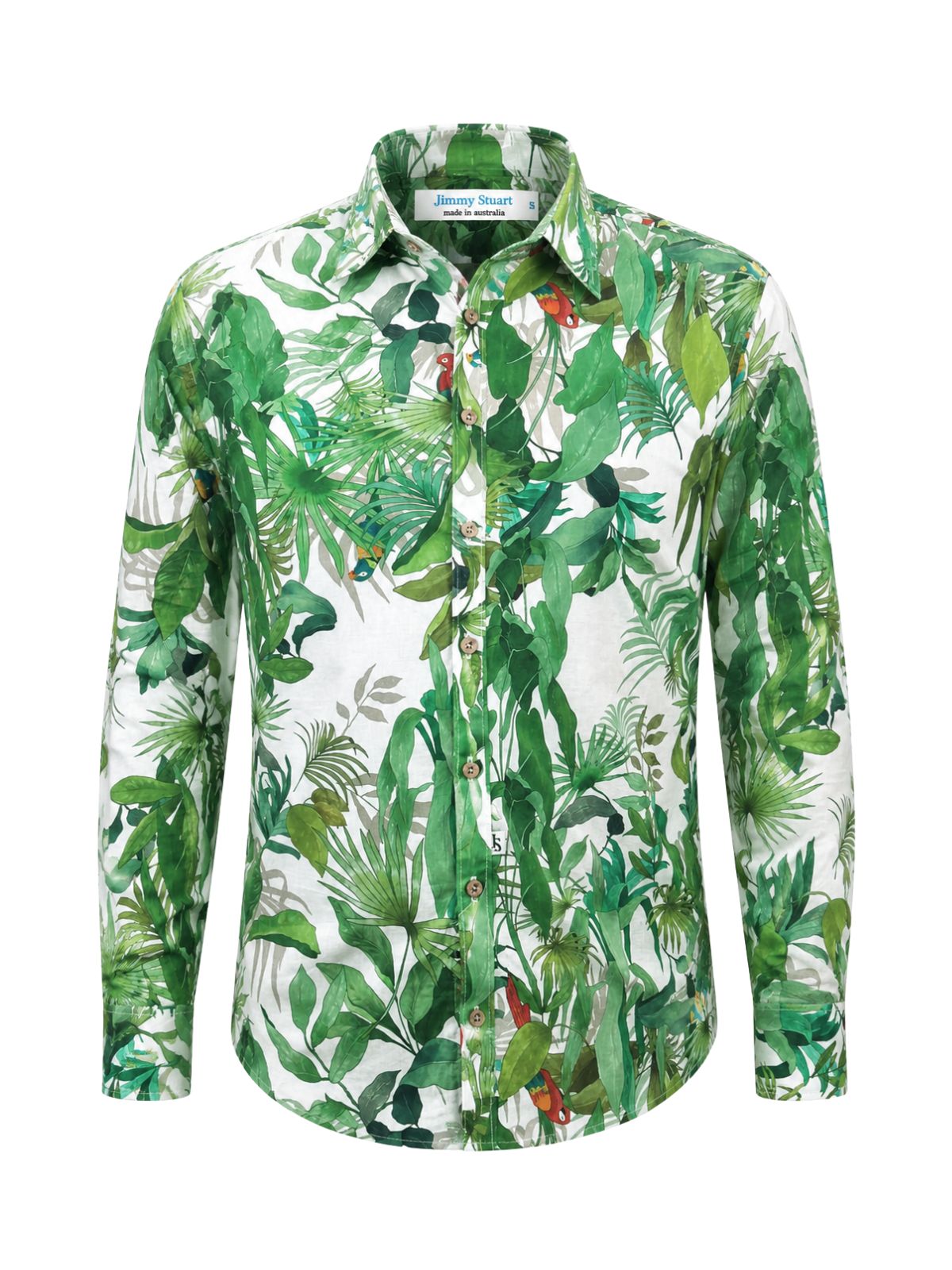 Kayapo Abstract Cotton L/S Shirt – Green