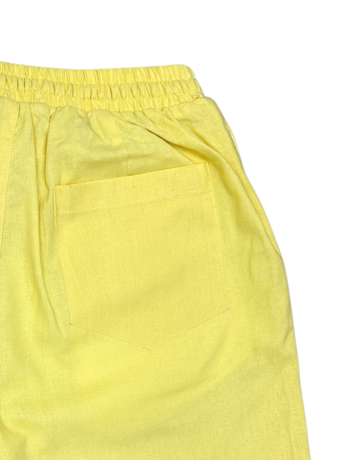 Bahamas Cotton/Linen Short - Lemon