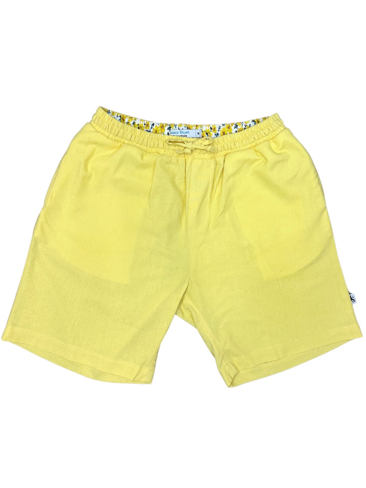 Bahamas Cotton/Linen Short - Lemon