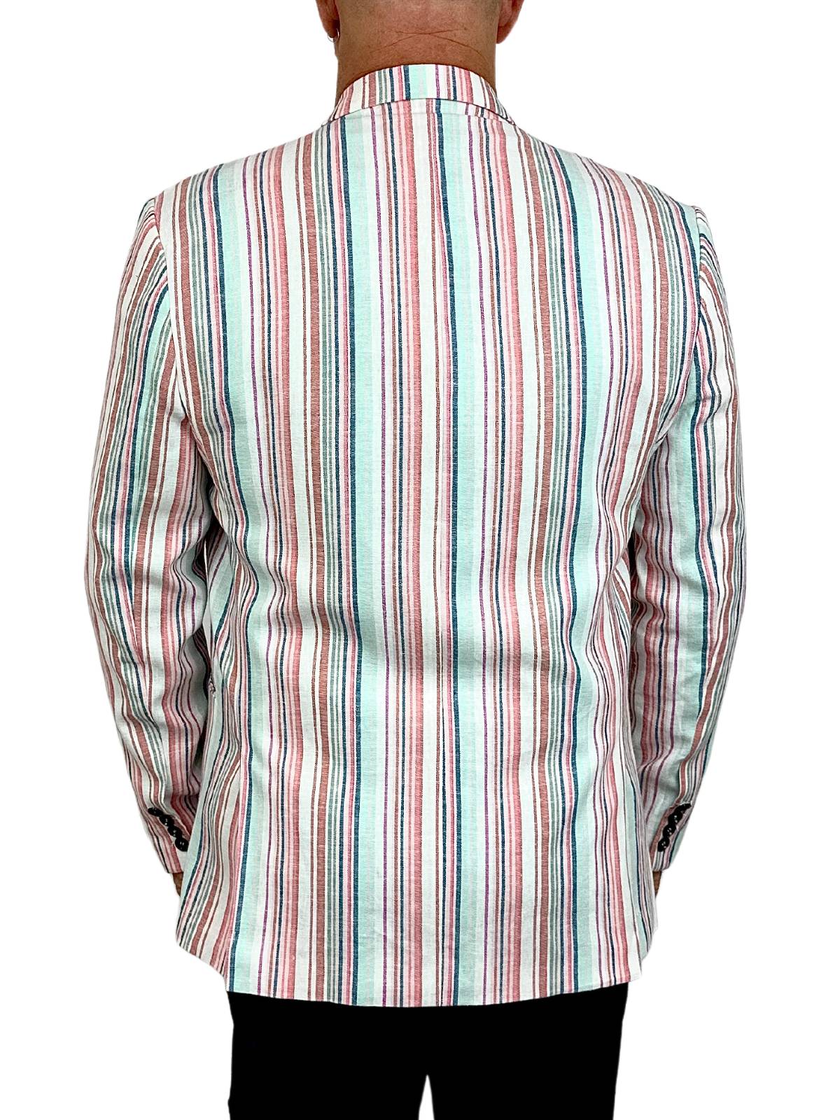 Lolly Stripe Linen Jacket - Multi