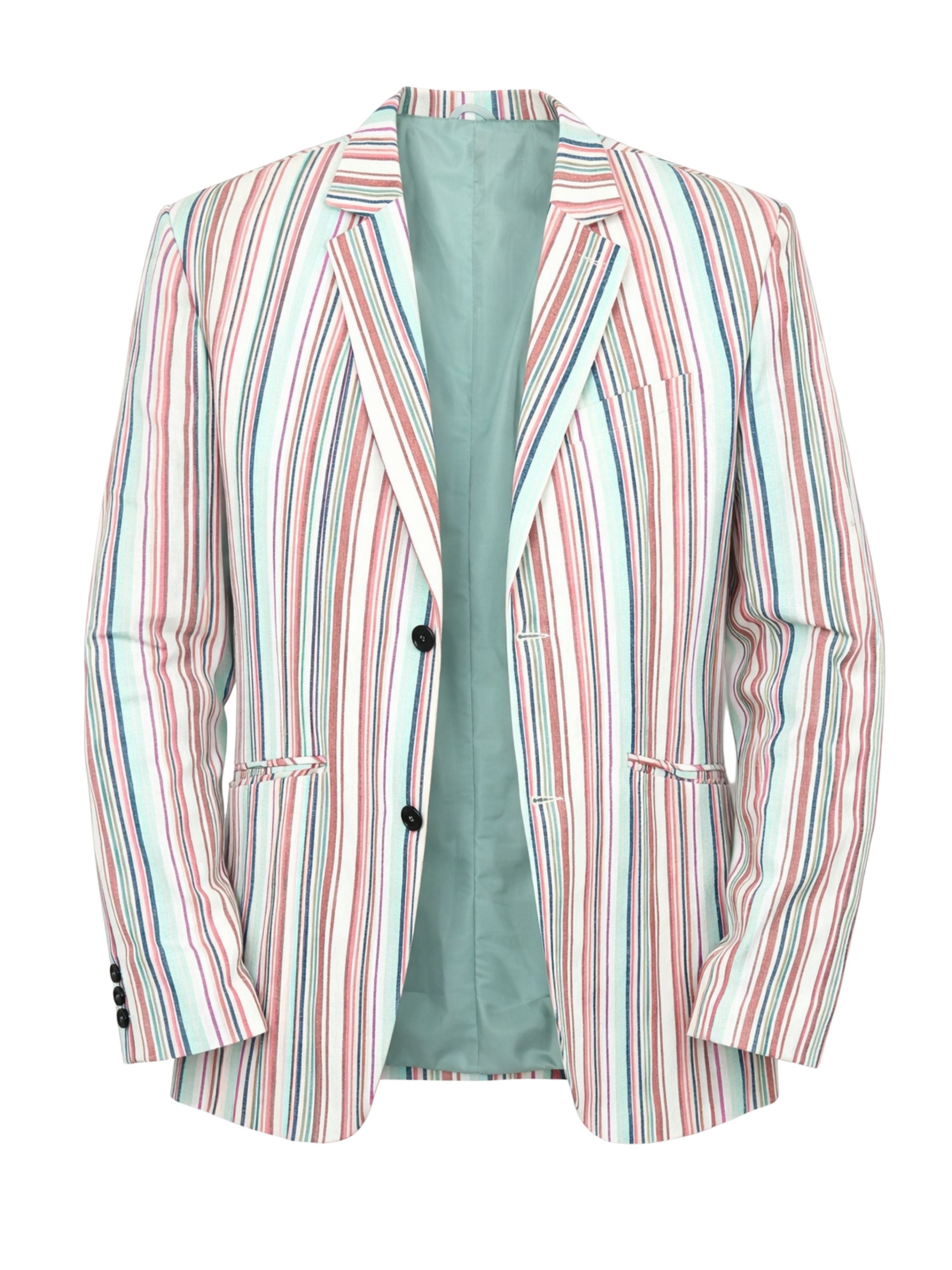 Lolly Stripe Linen Jacket - Multi