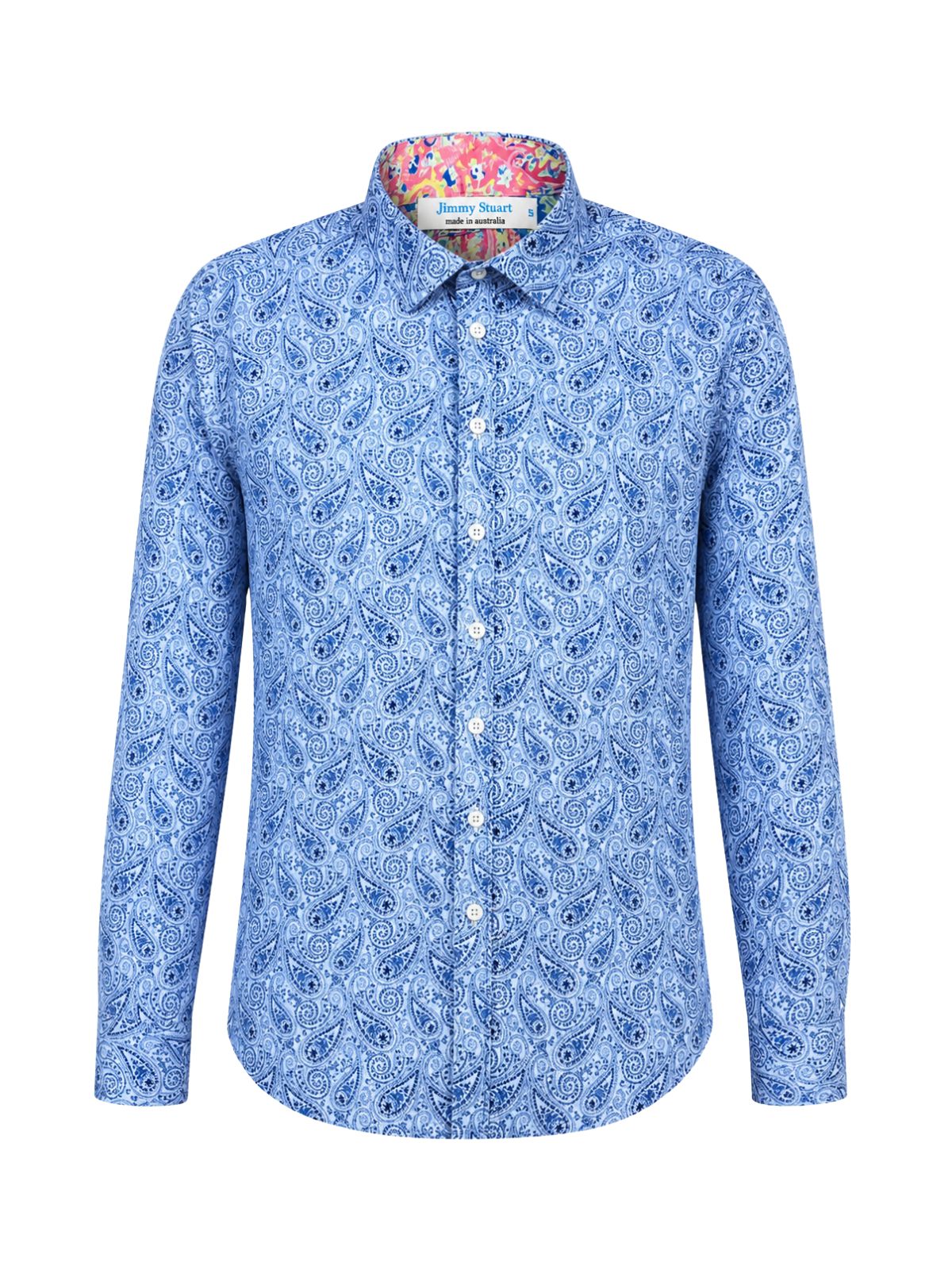 Maine Paisley L/S Shirt - Blue