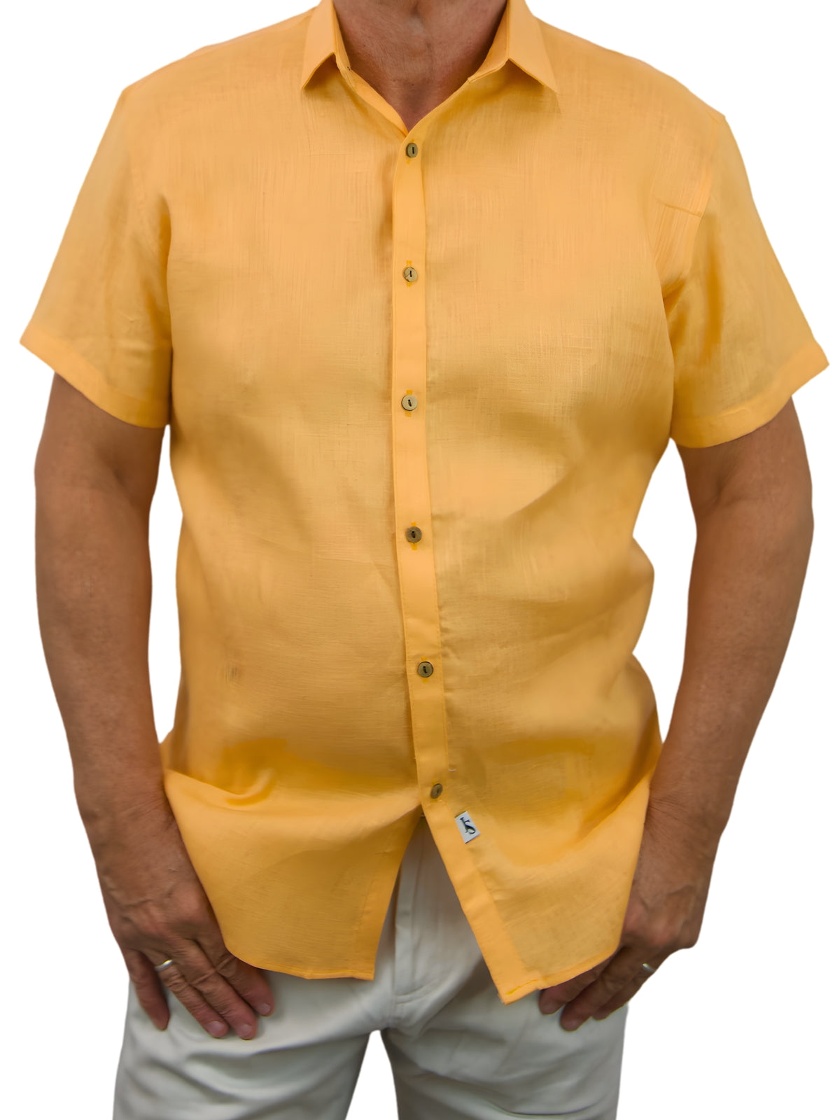 Byron Bay Mandarin Linen S/S Shirt