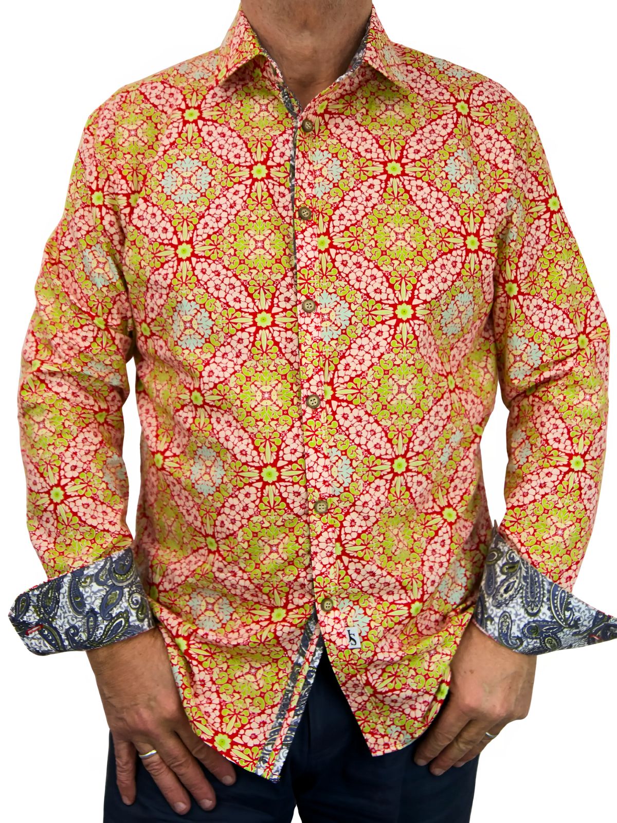 Mexico Abstract L/S Shirt - Red