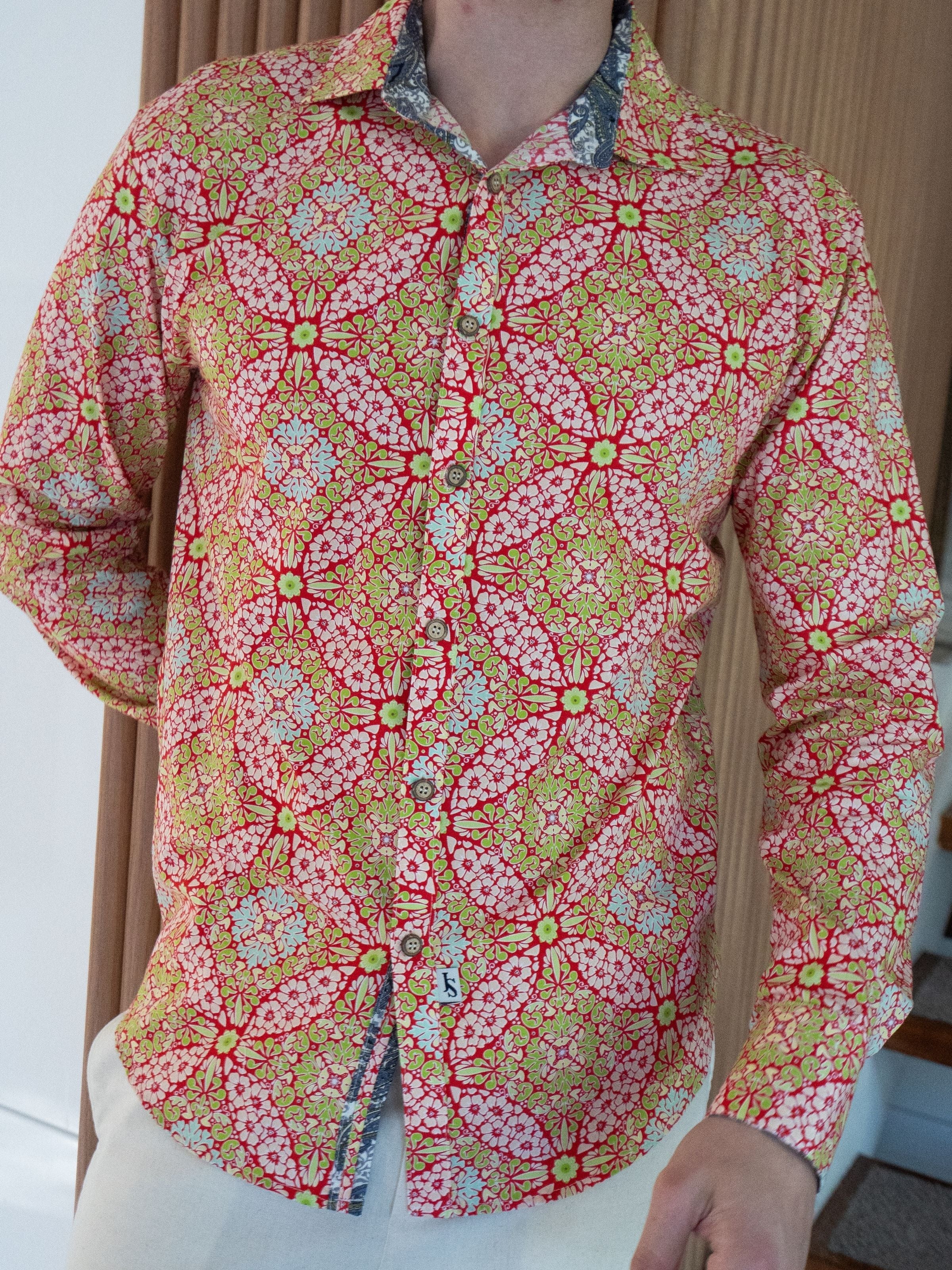 Mexico Abstract L/S Shirt - Red