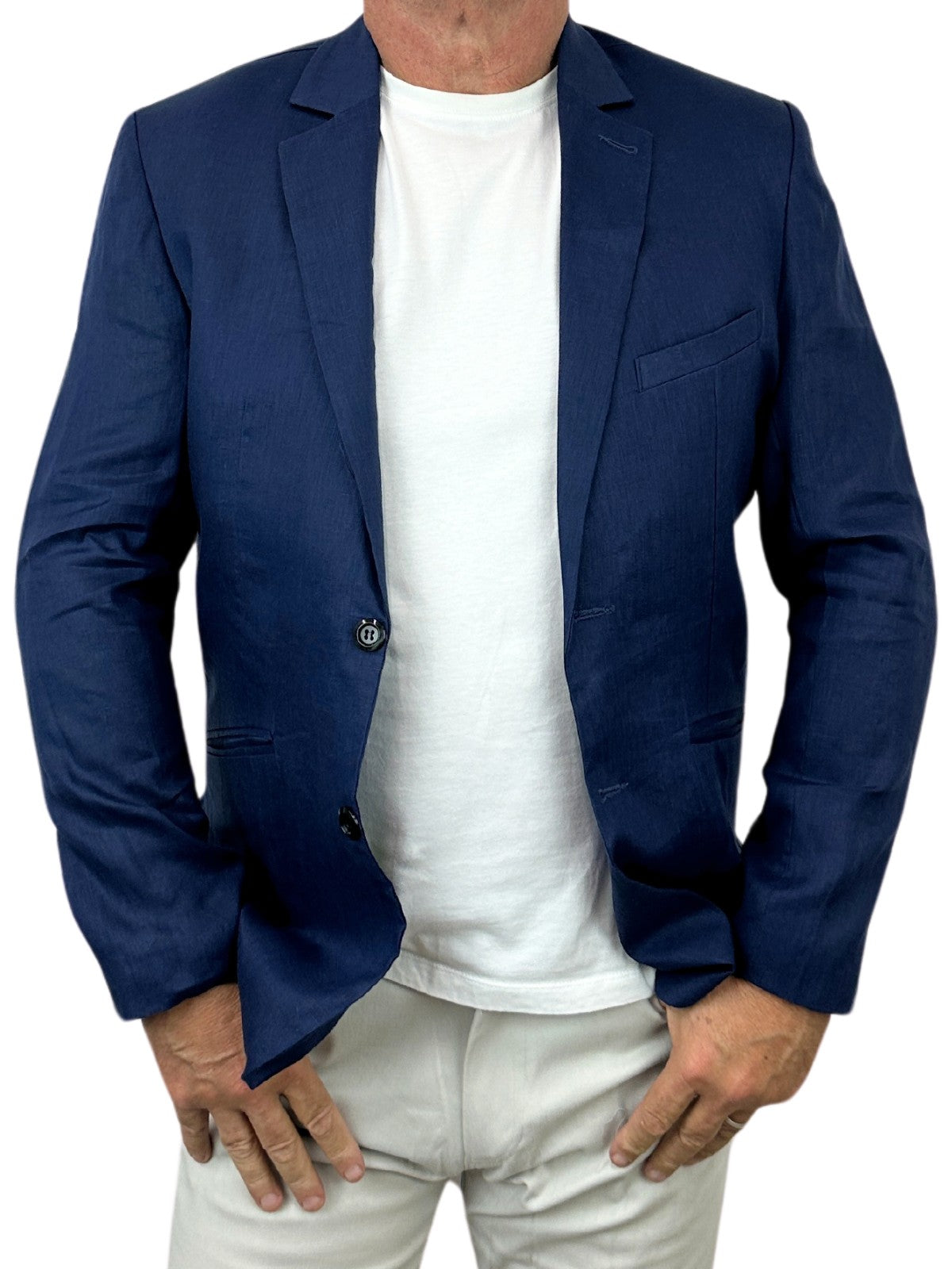 Navy Linen Jacket
