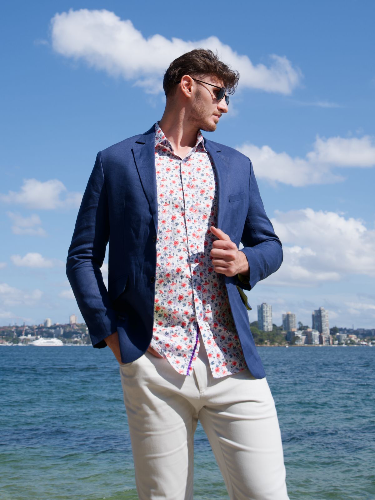 Annecy Floral Cotton L/S Shirt - Purple