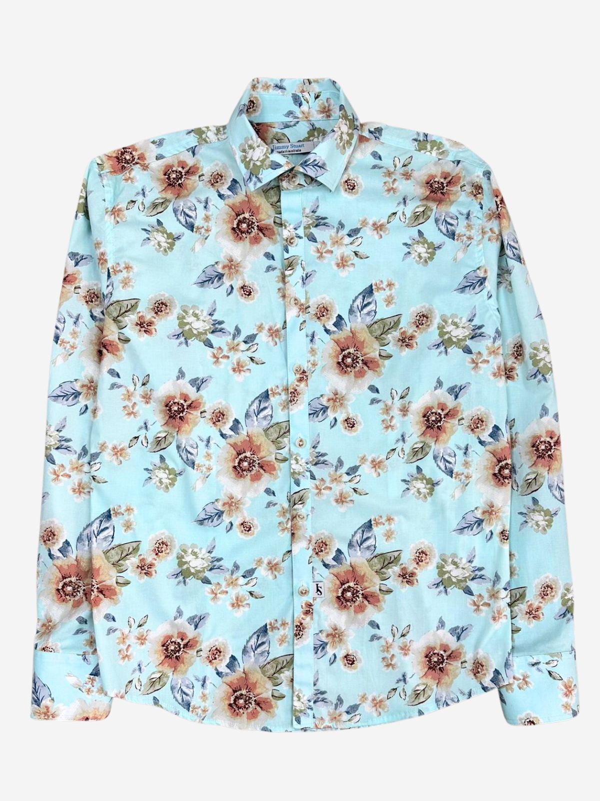 Nile Floral Cotton L/S Shirt – Blue