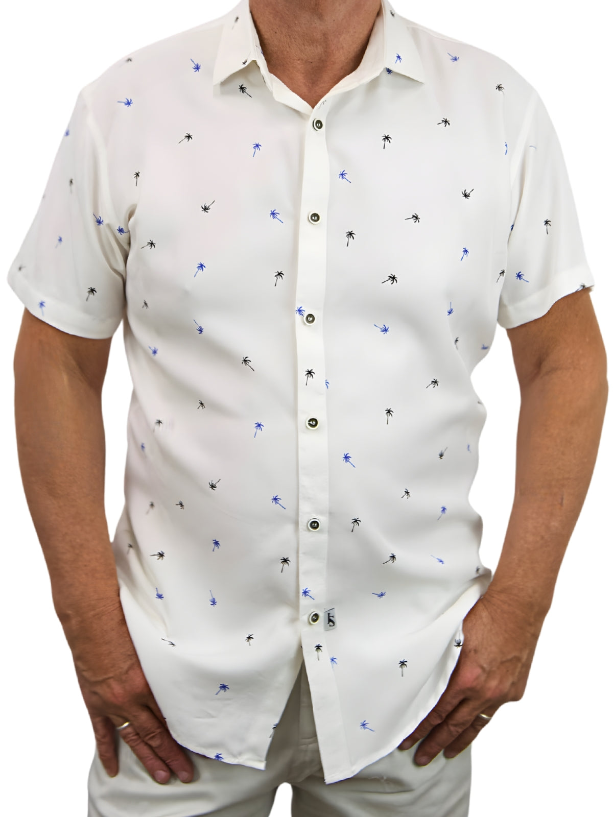 Oasis Hawaiian Cotton S/S Shirt - White