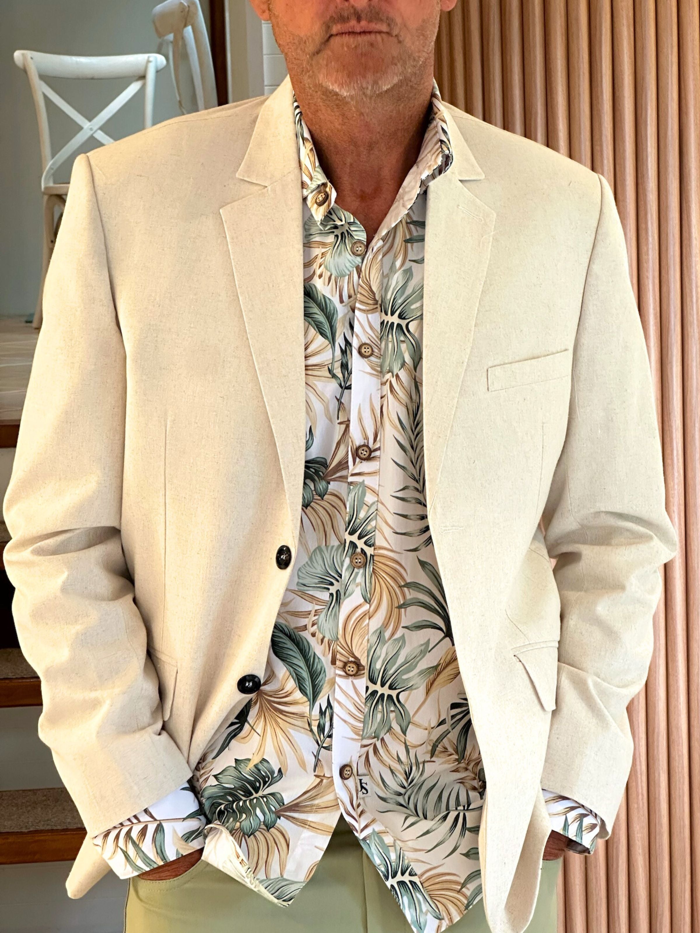 Oatmeal Linen Jacket