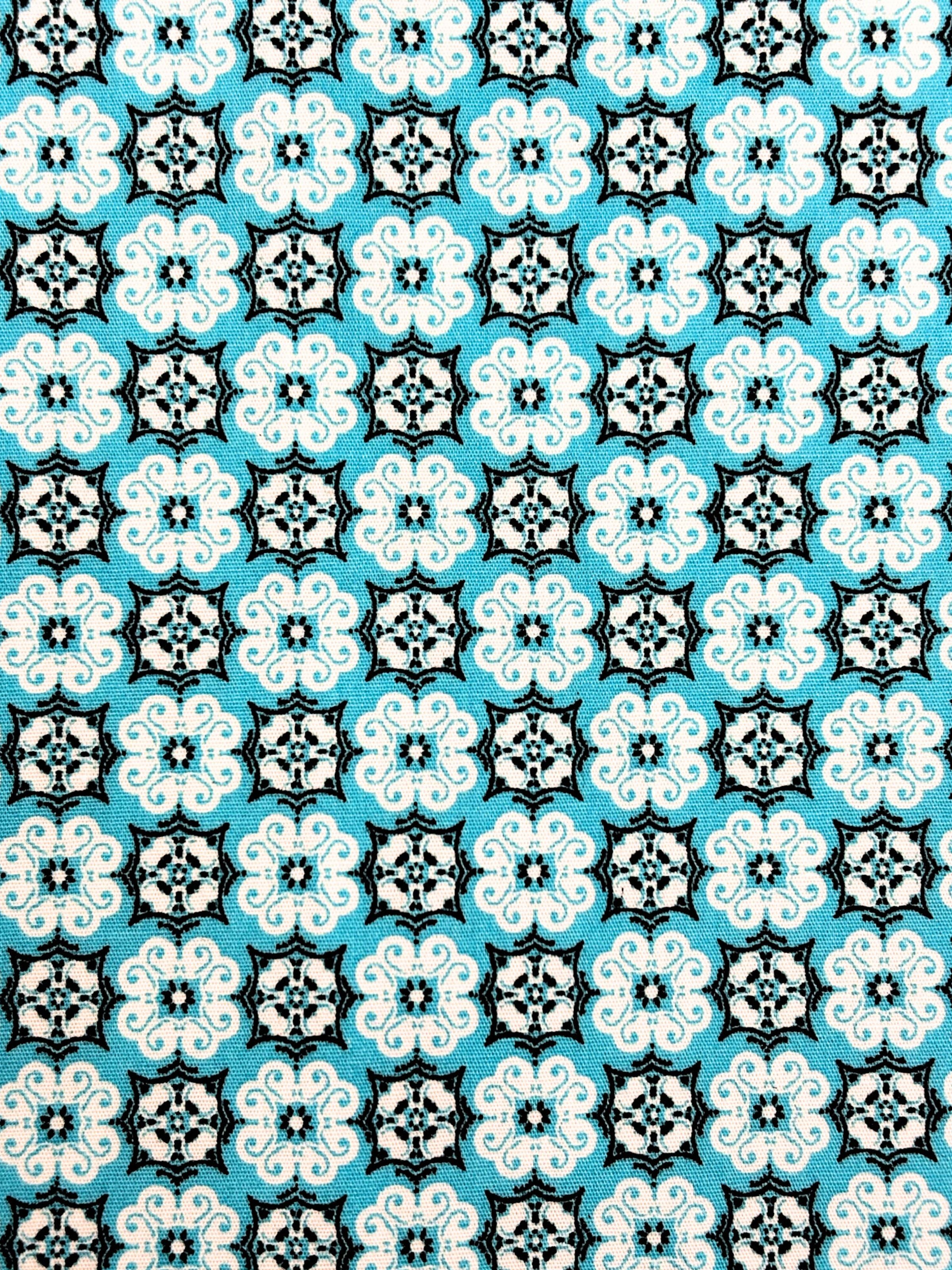 Palm Springs Abstract Cotton L/S Shirt - Blue