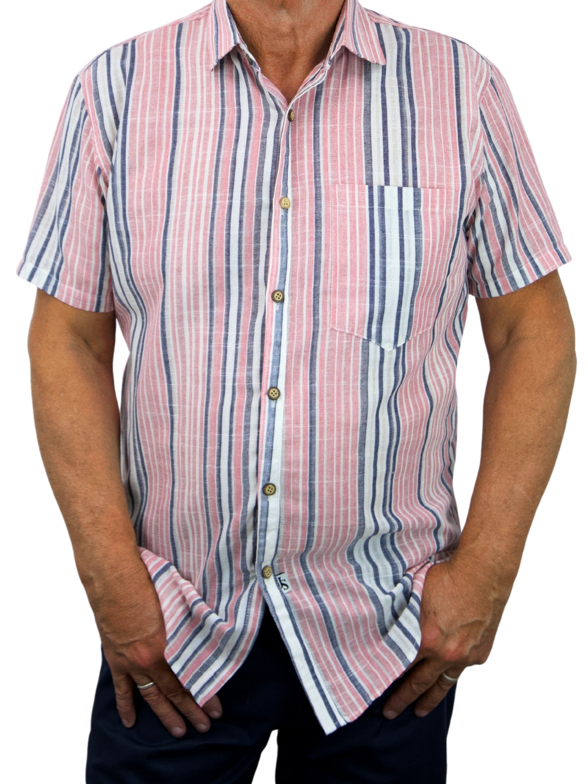Paros Stripe Linen S/S Shirt