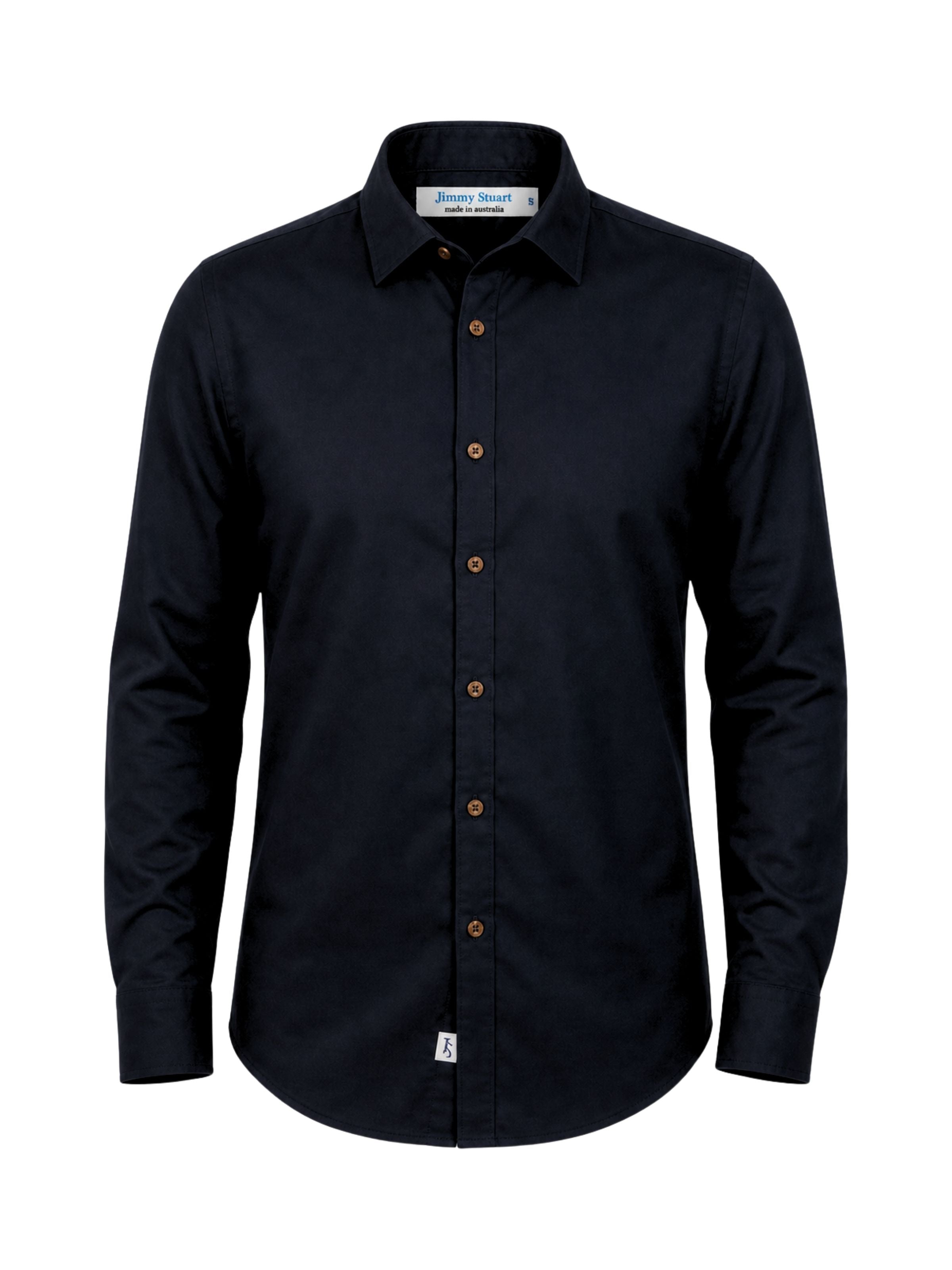 Pepper Cotton L/S Shirt - Black
