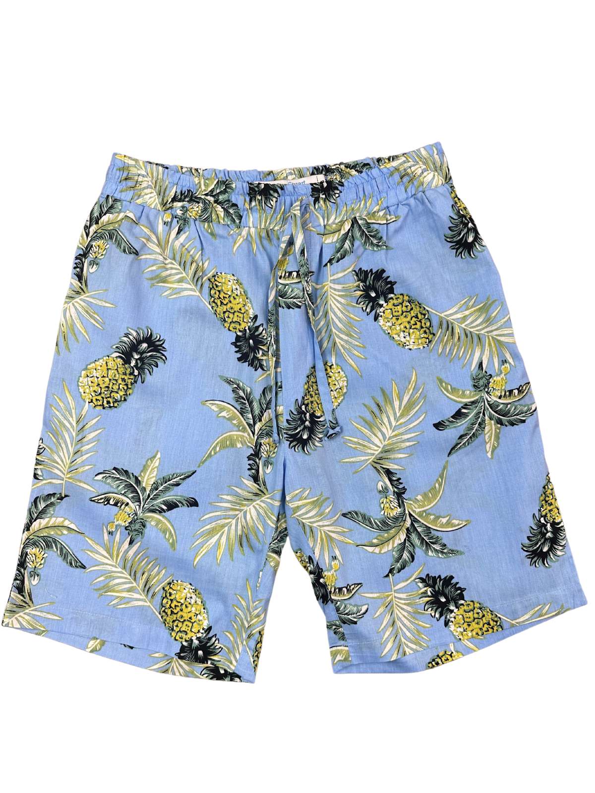 Pina Colada Hawaiian Cotton Short - Blue