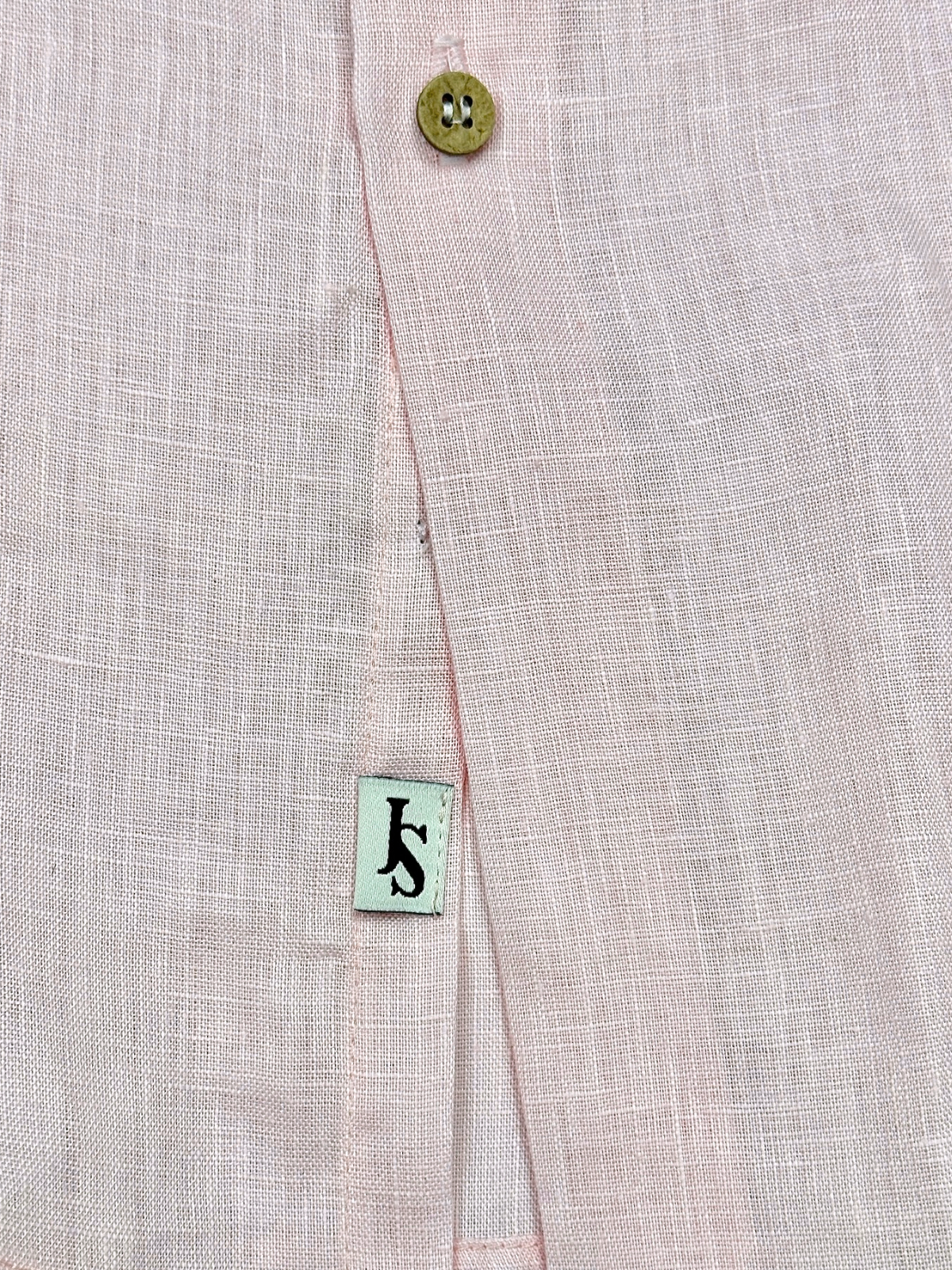 Byron Bay Linen L/S Big Mens Shirt - Baby Pink