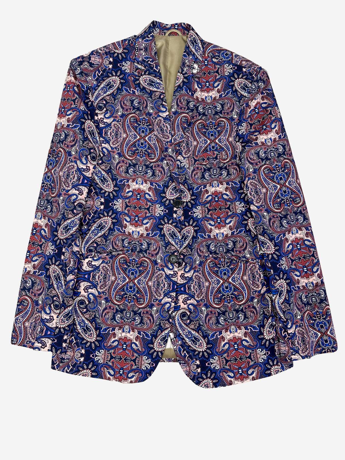 Portofino Paisley Jacket - Navy/Brown