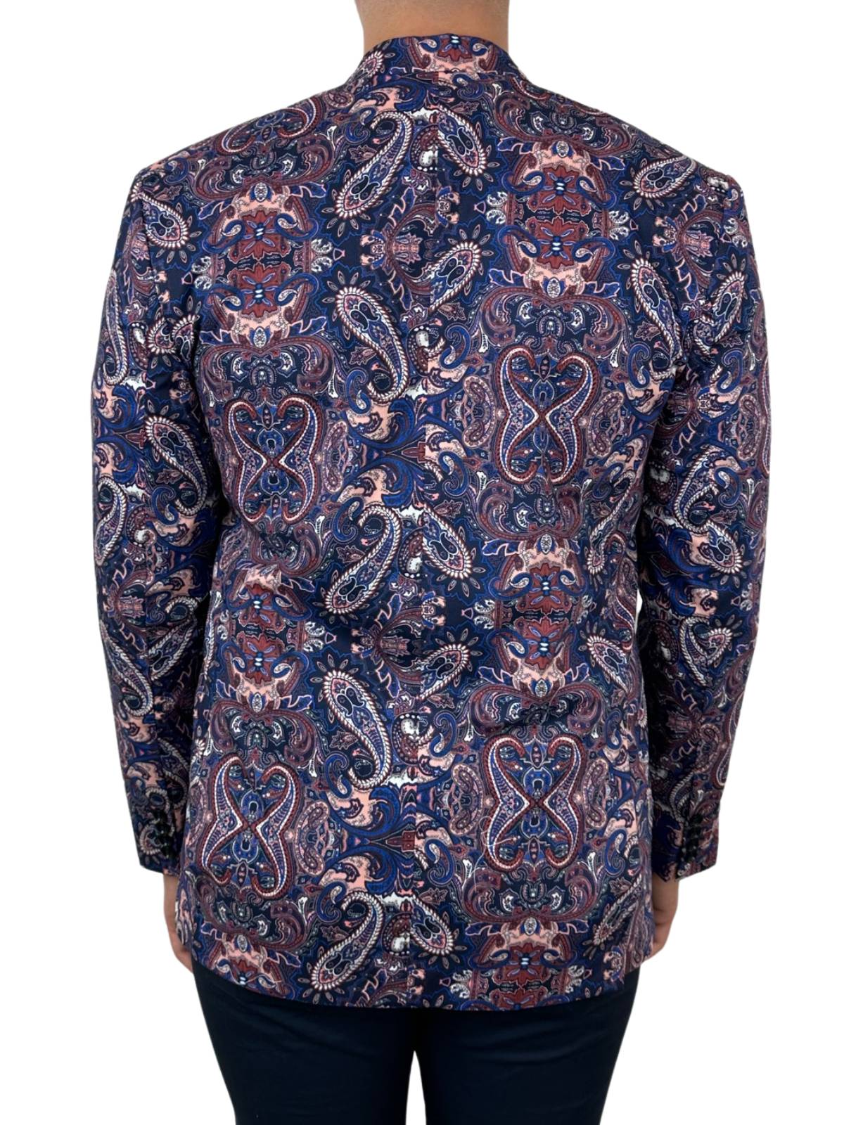 Portofino Paisley Jacket - Navy/Brown