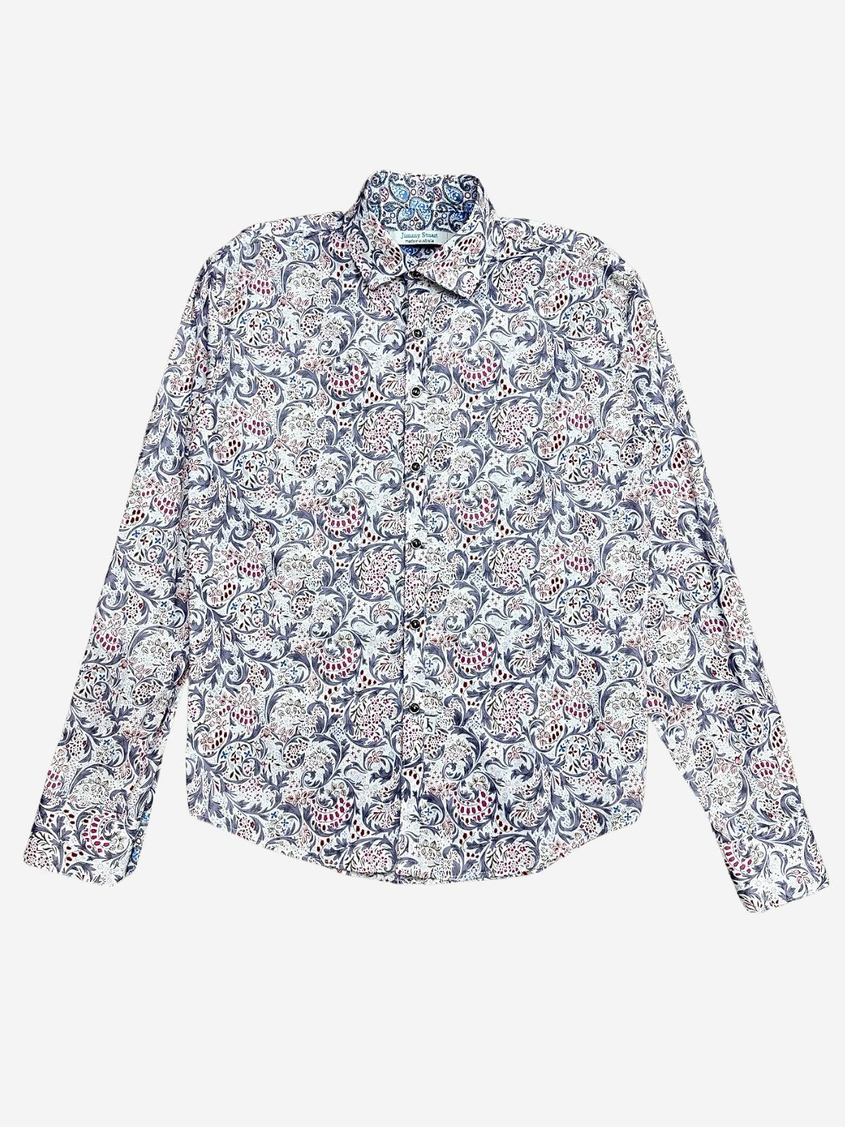 Pacific Abstract Cotton L/S Shirt - Red