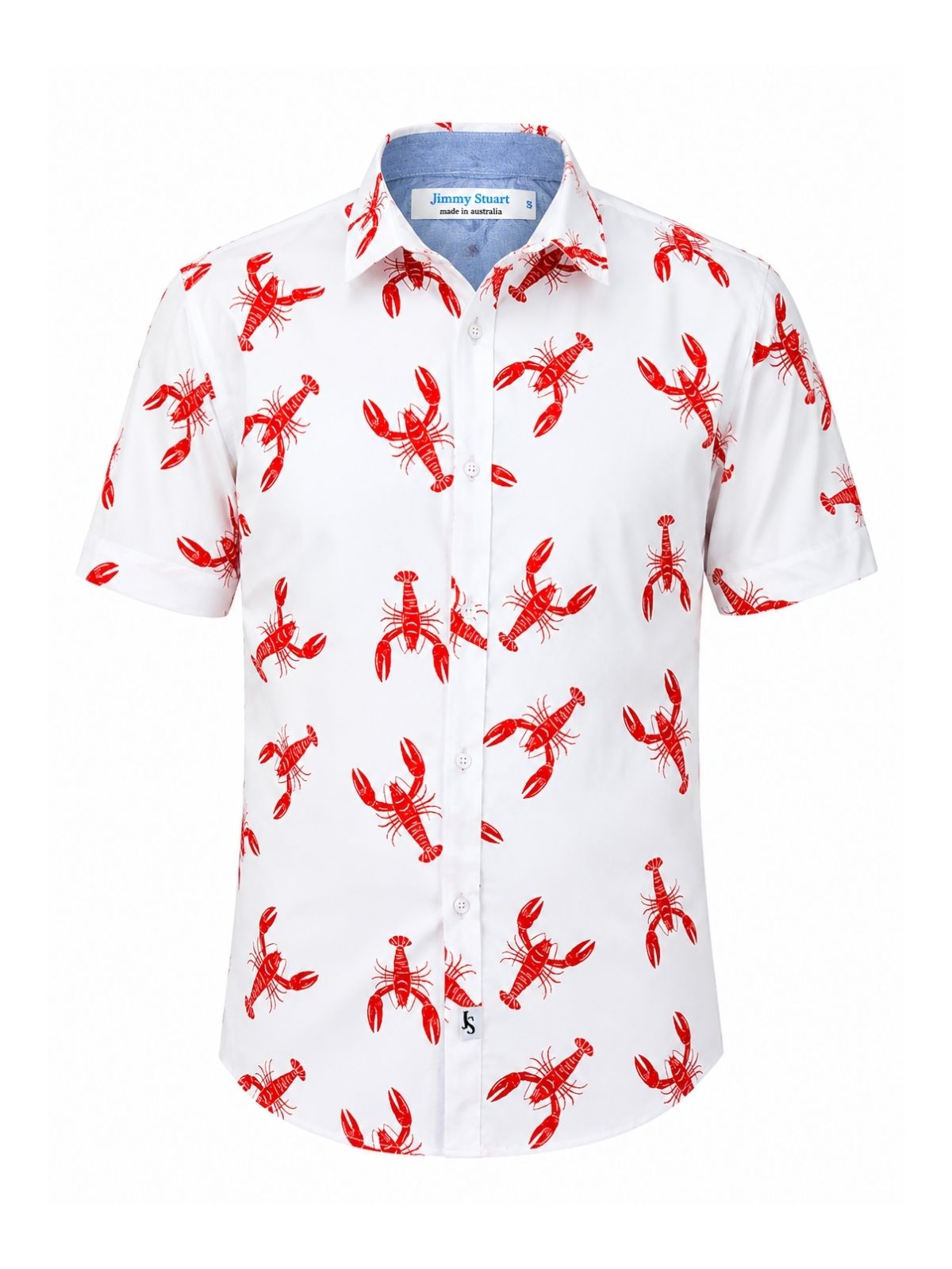 Rock Lobster Cotton S/S Shirt - White/Red