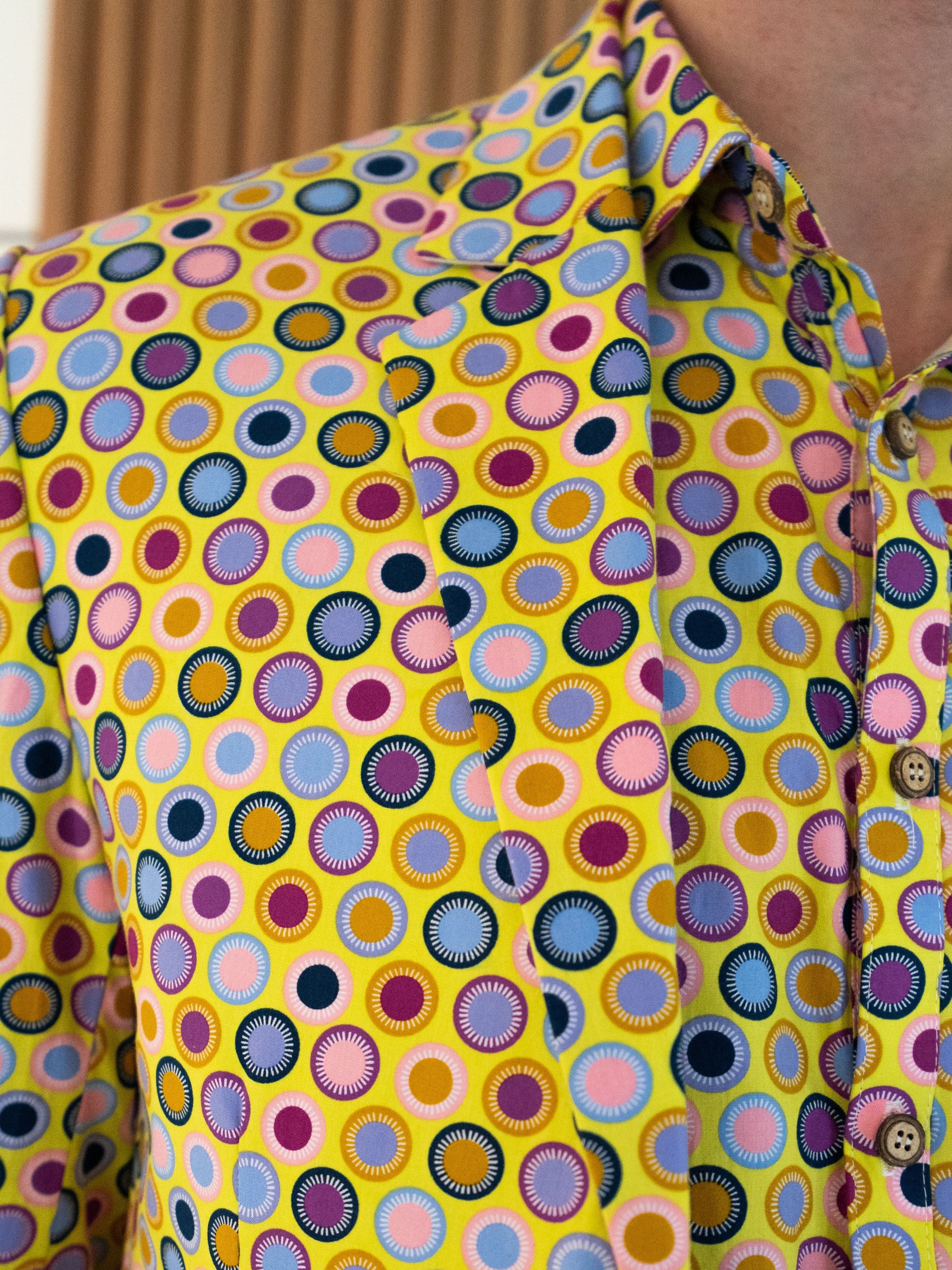 Sunspot Polka Dot Cotton Jacket - Yellow