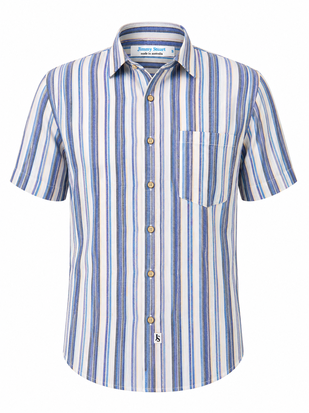 Santorini Stripe Linen S/S Shirt