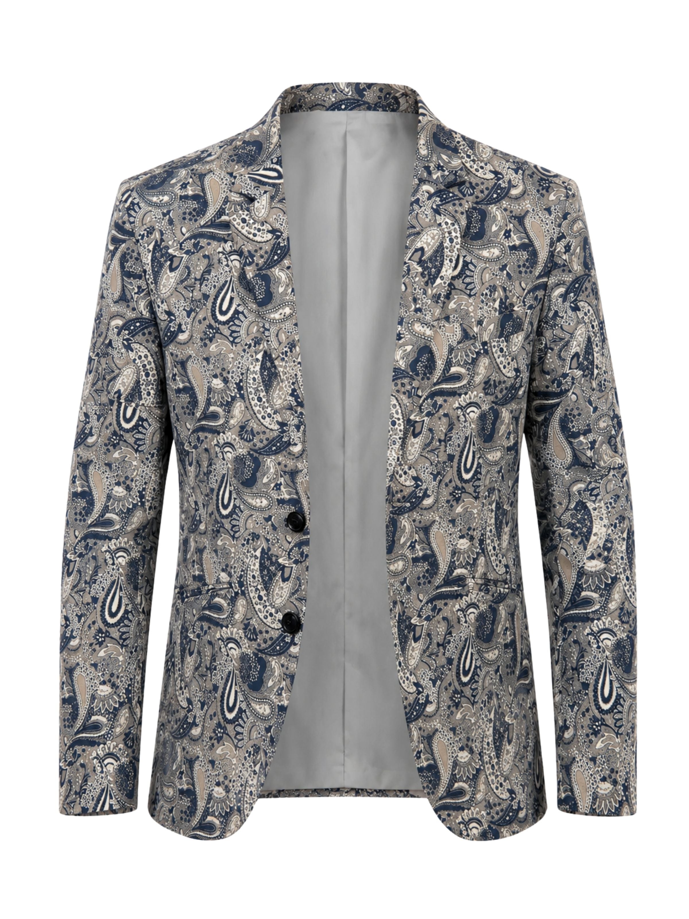 Seville Paisley Cotton Jacket - Grey