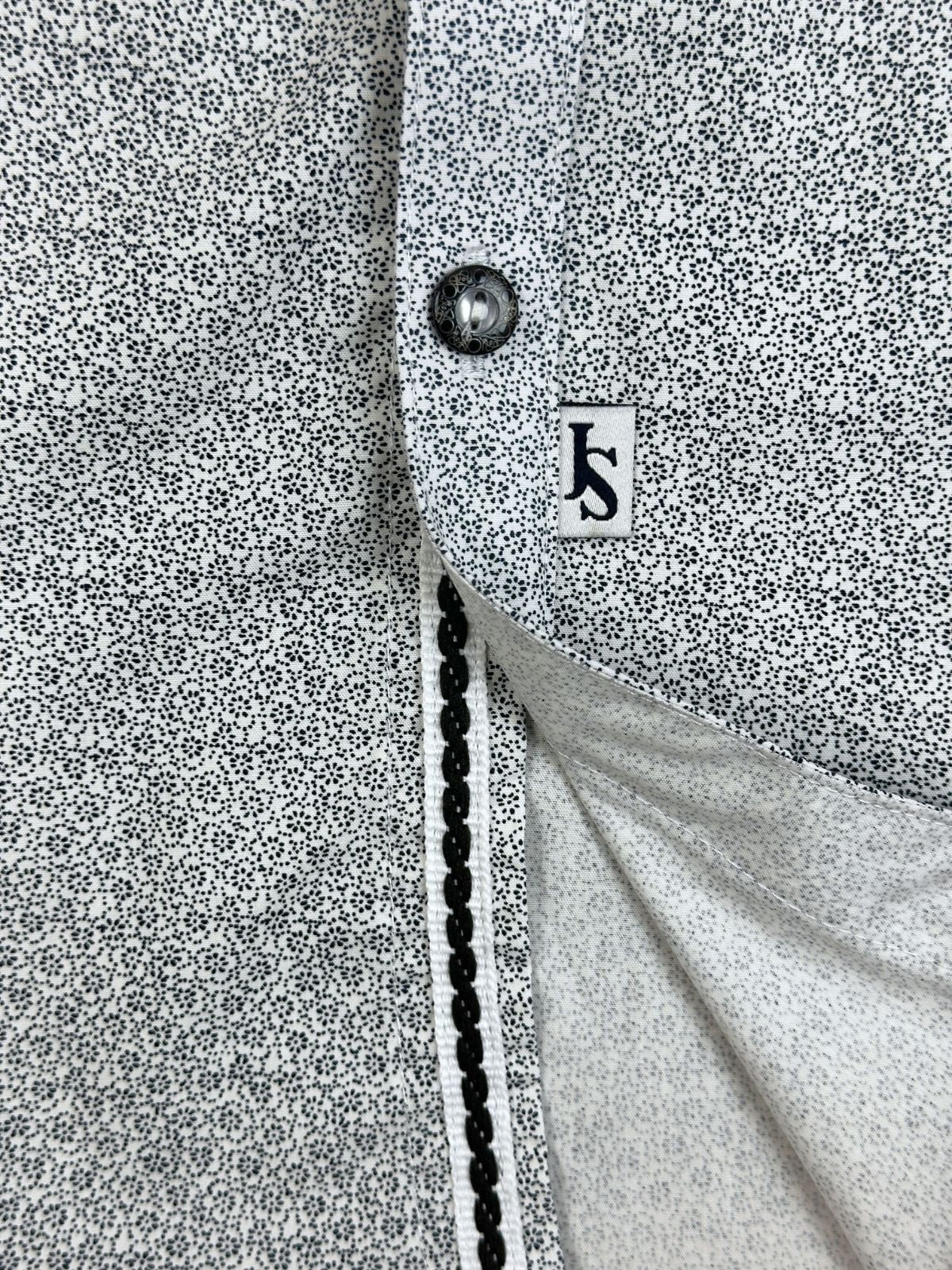 Sleet Floral Cotton L/S Shirt - White