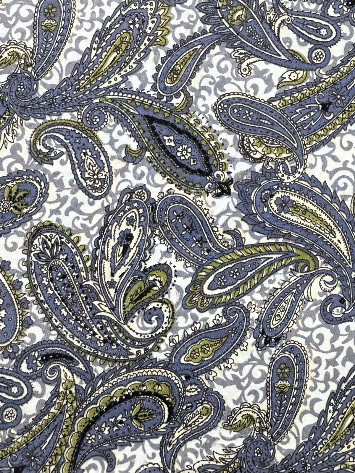 Slick Paisley Cotton L/S Shirt - Grey